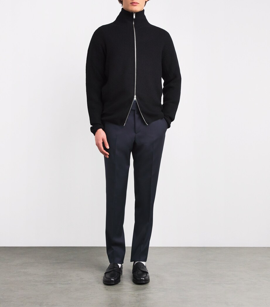 Lardini Mens Cotton Tailored Drop Trousers Image 2