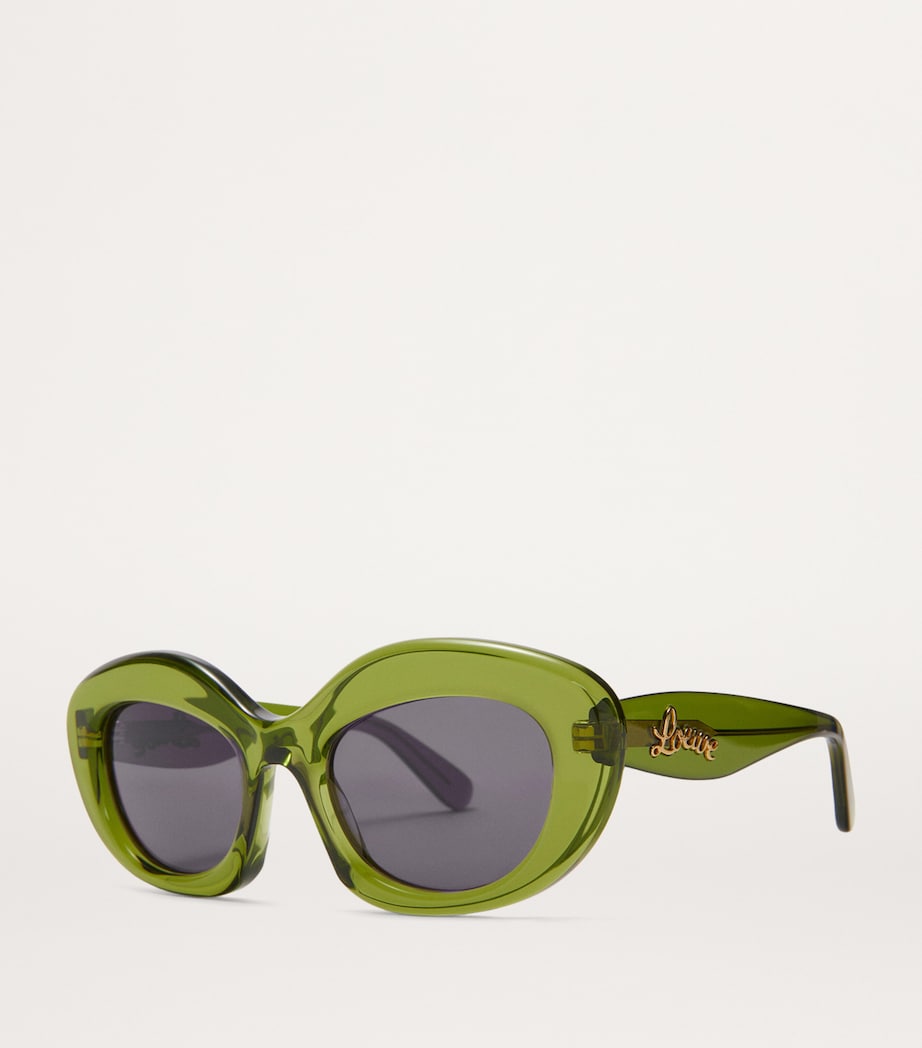 Acetate Dawn Oval Sunglasses CACTUS GREEN Image 3
