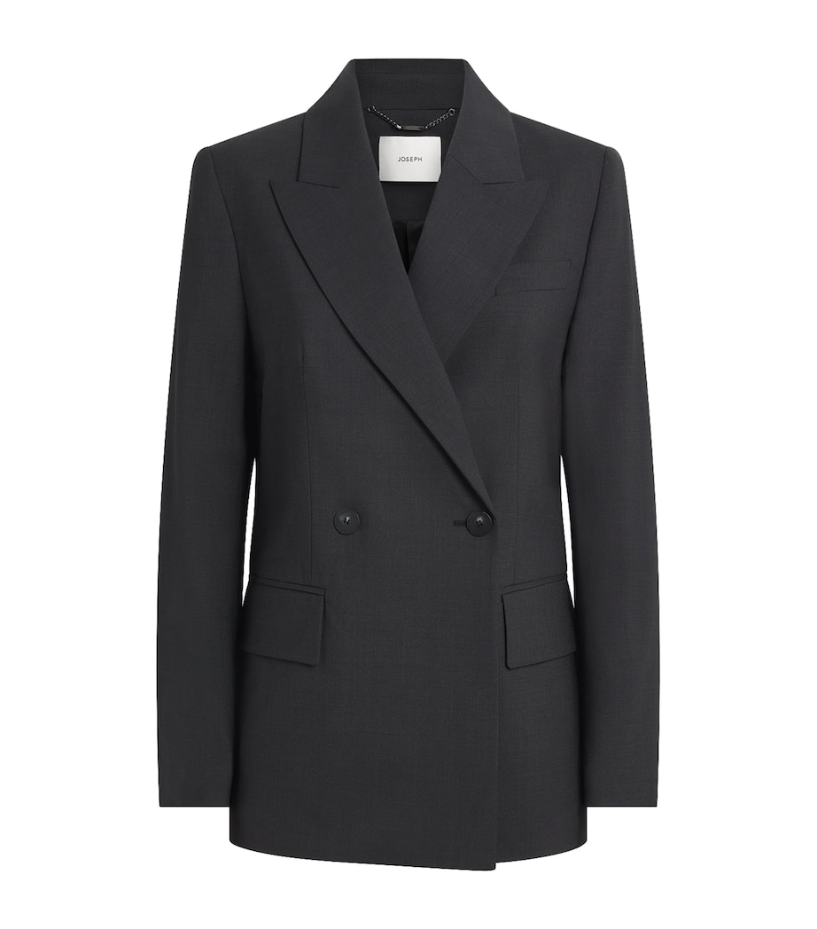 Joseph Womens Stretch-Wool Dana Blazer Graphite Image 1