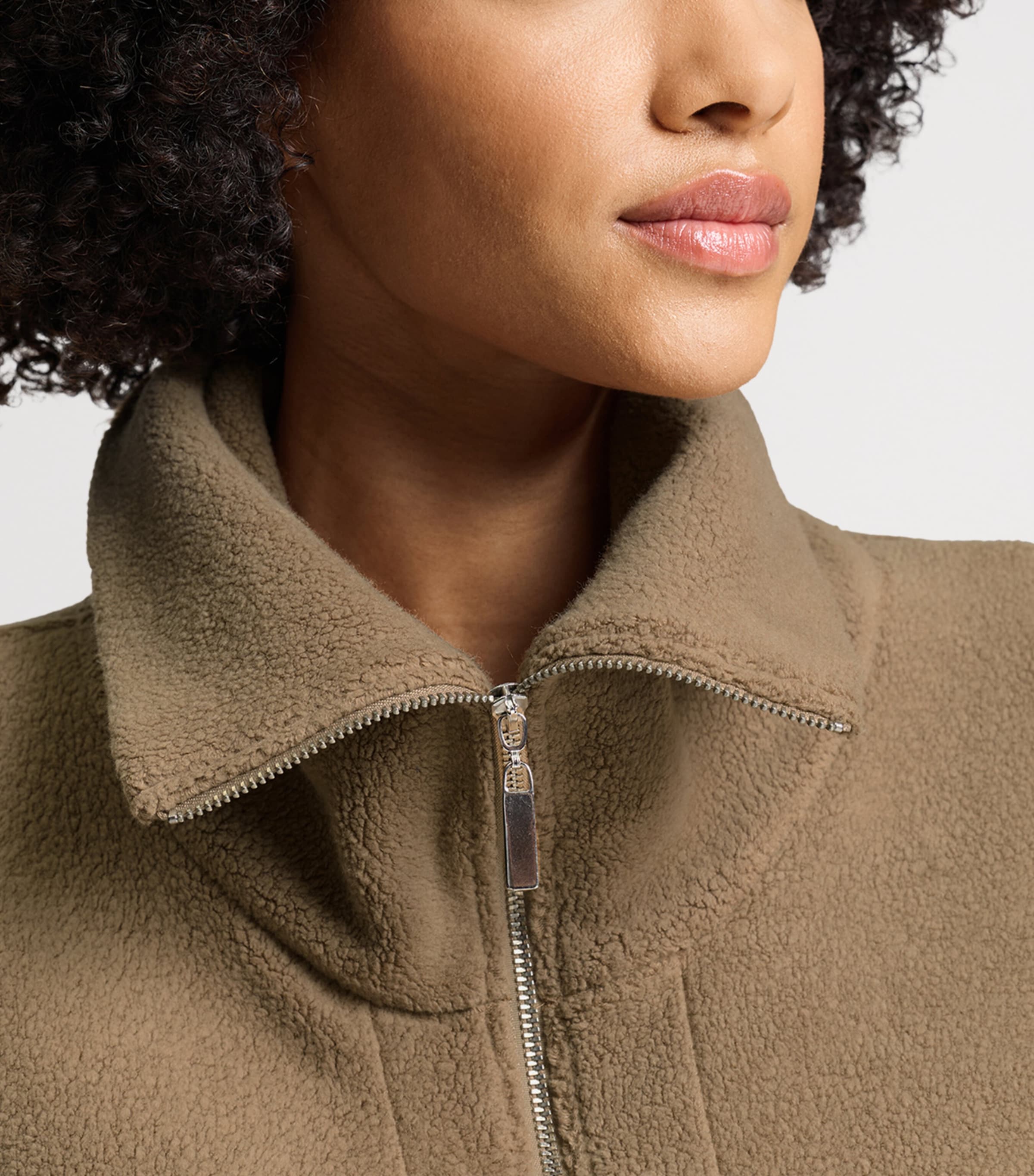 Hanro Womens Fleece Gilet Suede Camel Image 6
