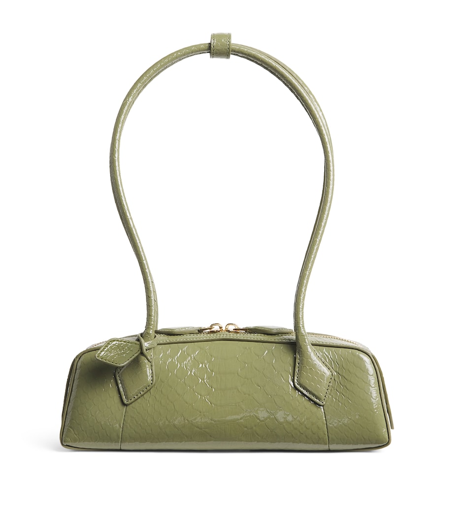 Alaïa Small Snakeskin Le Teckel Shoulder Bag Vert Militaire Image 1