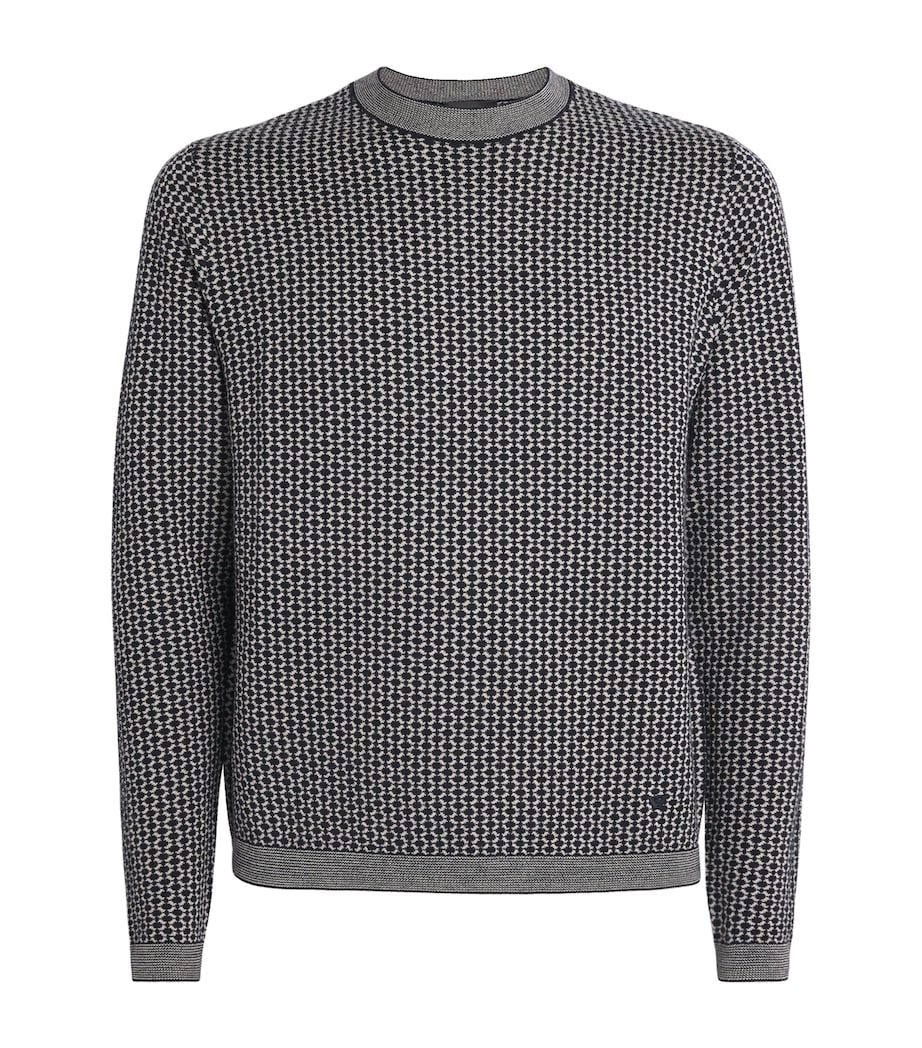 Virgin Wool Textured Sweater FB074 Image 1