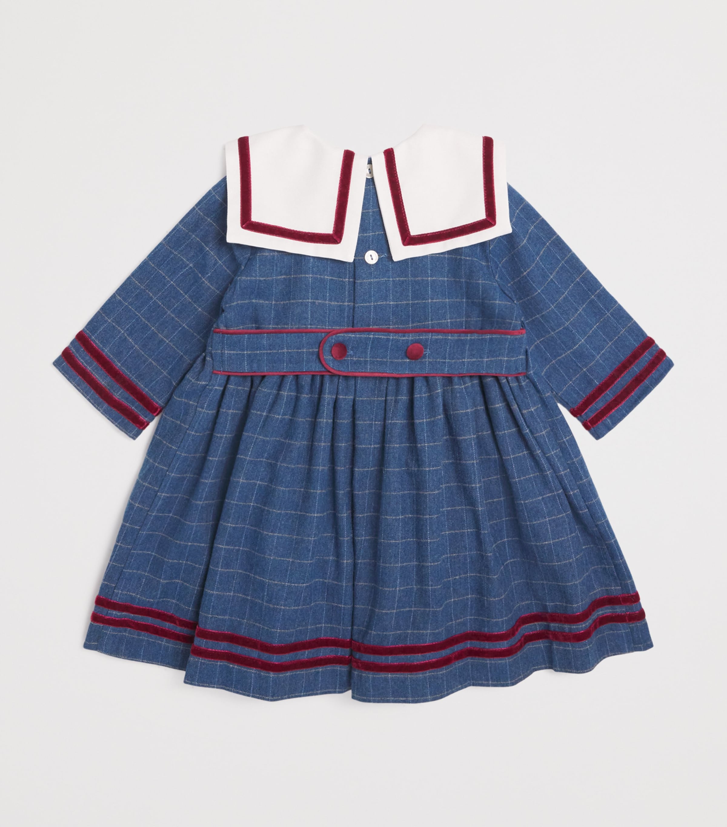 Check Collared Dress (18 Months-4 Years) BLUE Image 2