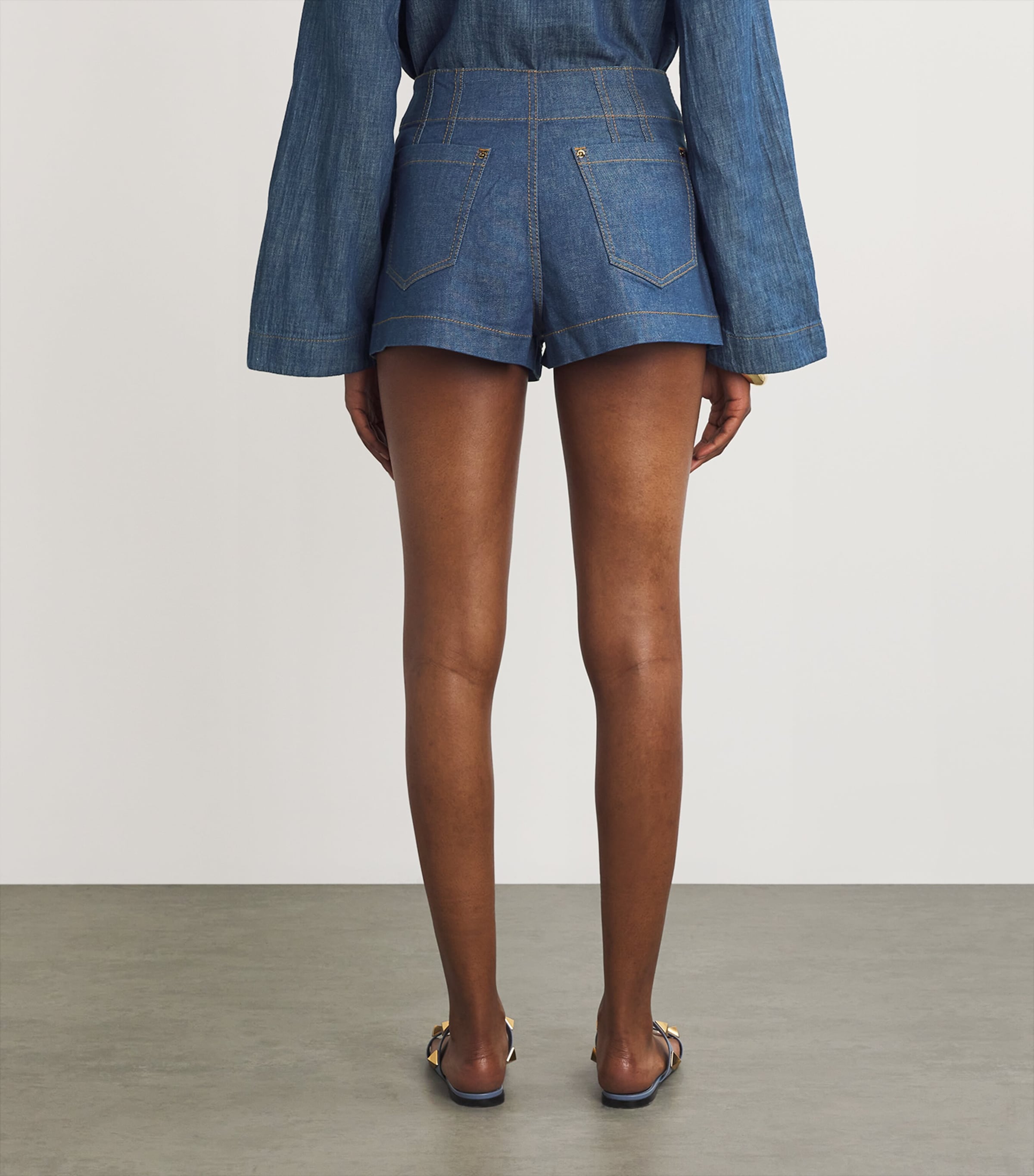 【Zimmermann】Wylie high-rise denim shorts Zimmermann Wylie high-rise denim shorts Zimmermann