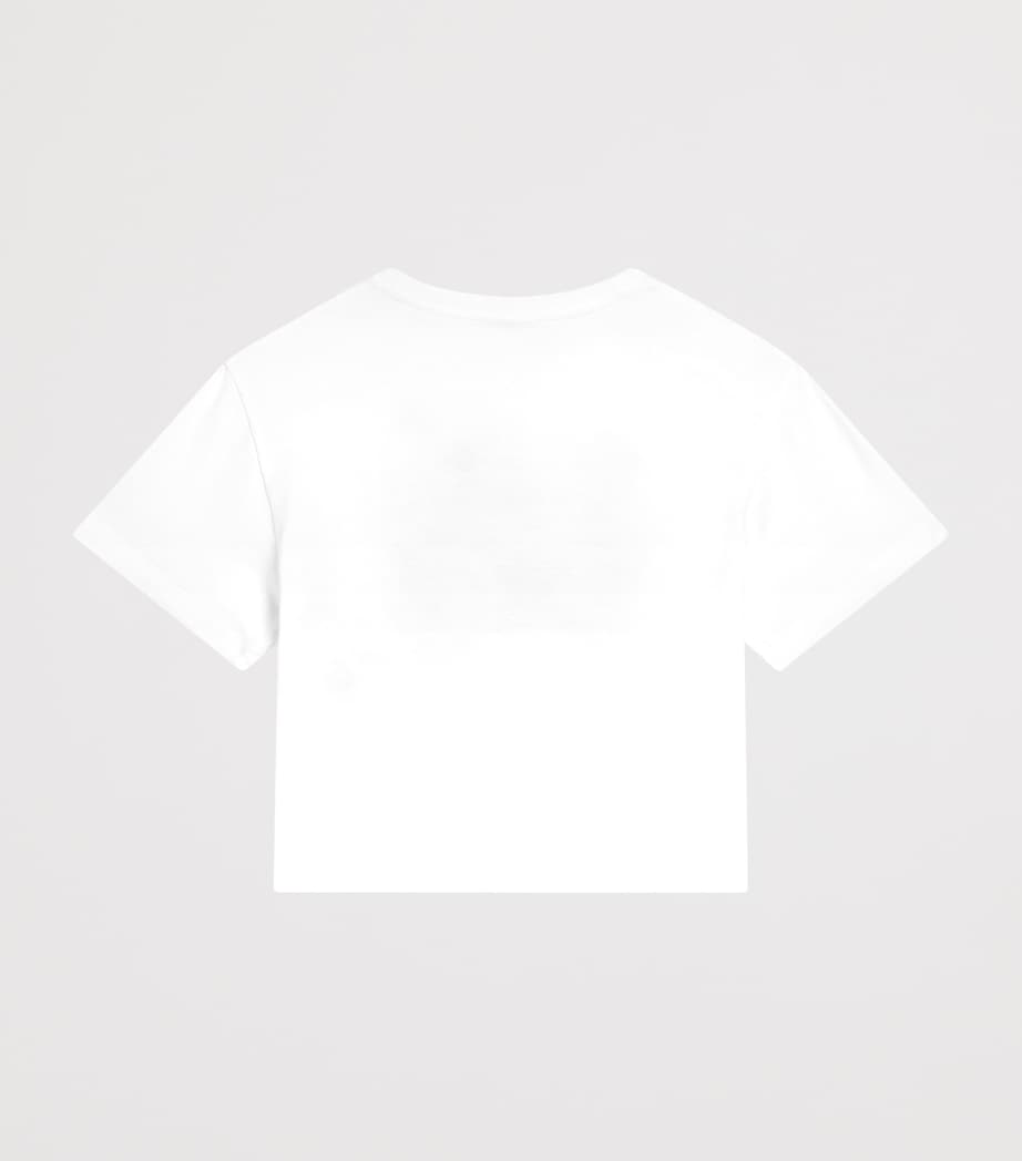 Dolce&Gabbana Kids Cotton Jersey Floral T-Shirt (8-12 Years) Optical White Image 2
