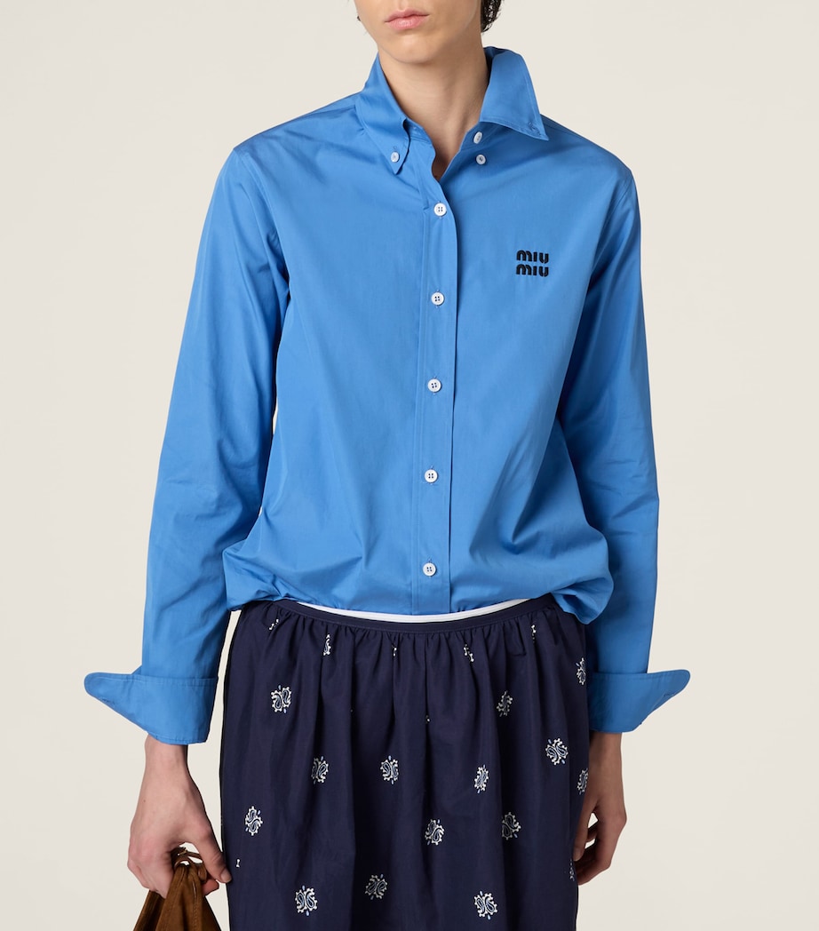 Cotton Poplin Logo Shirt F0237 Image 4