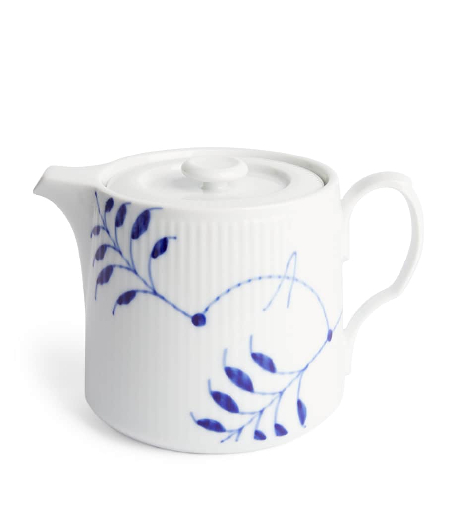Blue Fluted Mega Teapot BLUE Image 1