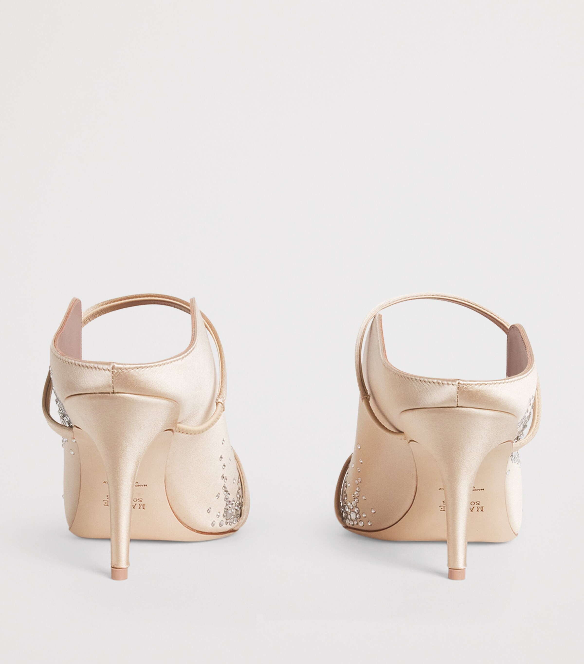 Satin Embellished Maureen Heeled Mules 70 PLATINO Image 5