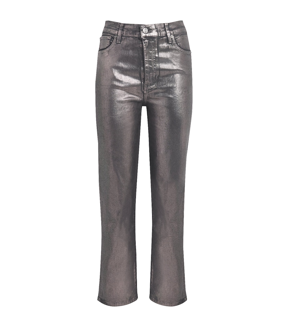 Coated Le Sleek Straight Jeans GUNMETAL CHROME Image 1