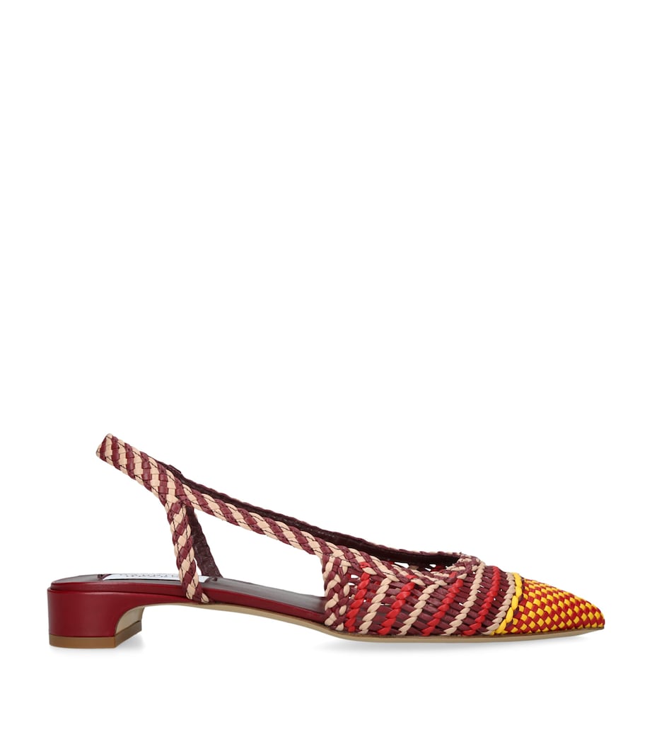 Gabriela Hearst Braided Leather Perro Slingback Pumps Fushia Cmb Image 1