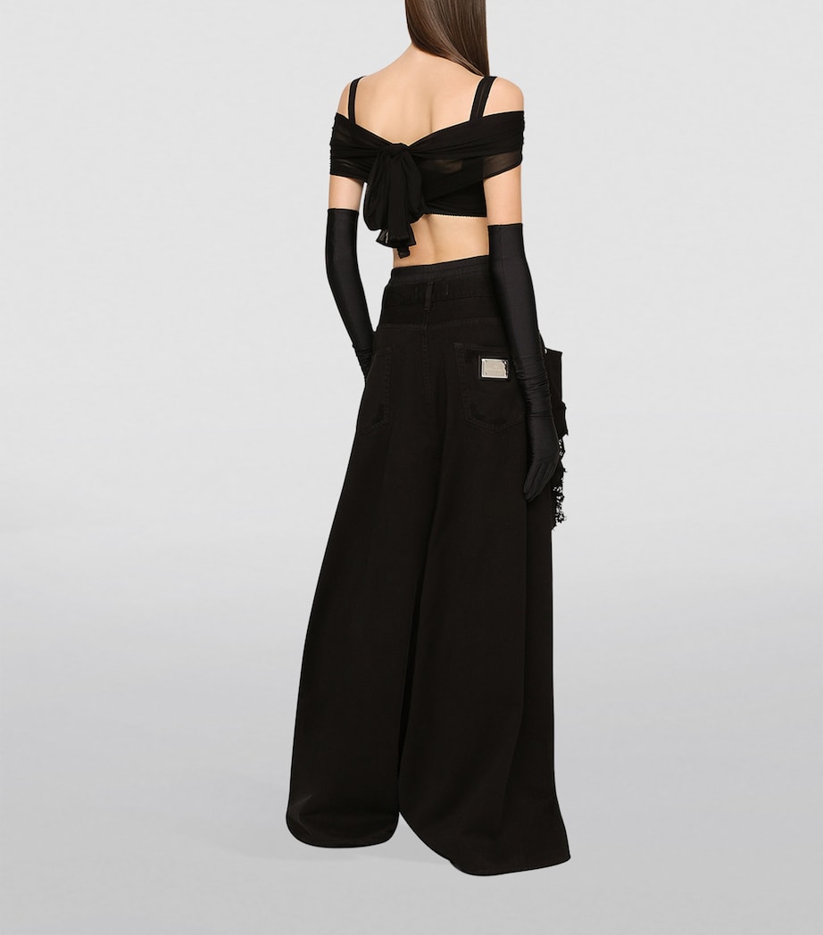 KIM DOLCE&GABBANA Distressed High-Rise Oversized Jeans S9001-COMBINED COLOU Image 3