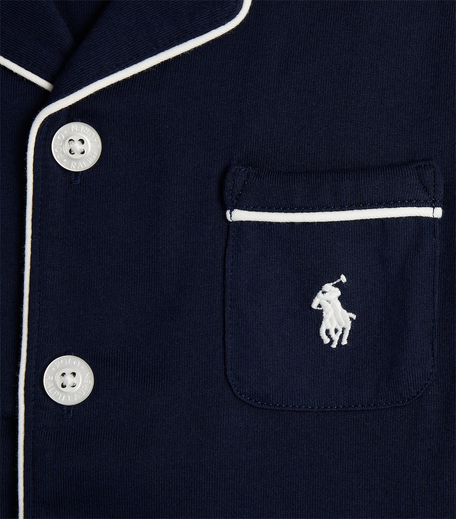Ralph Lauren Kids Cotton Shirt and Trousers Pyjama Set (4-6 Years) Navy Image 4
