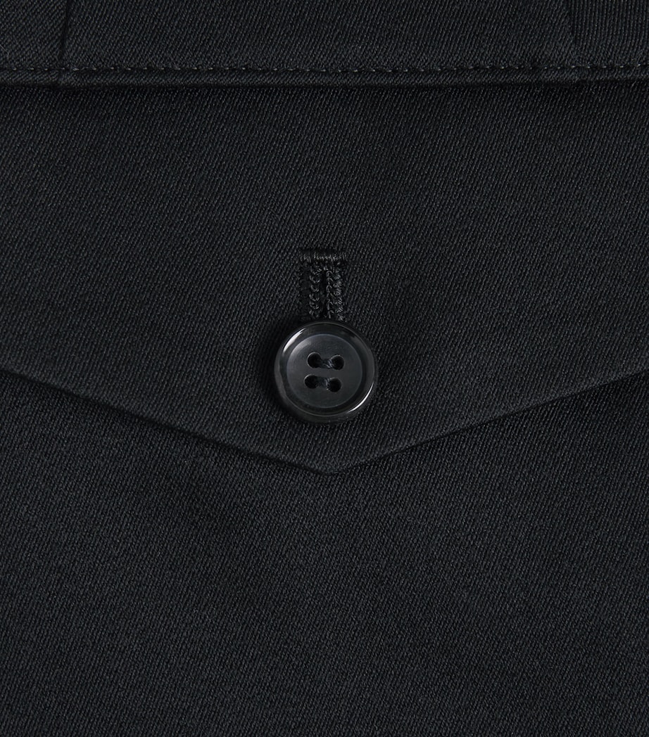 Comme Des Garçons Homme Plus Mens Wool Zip-Up Chino Shorts Black Image 6