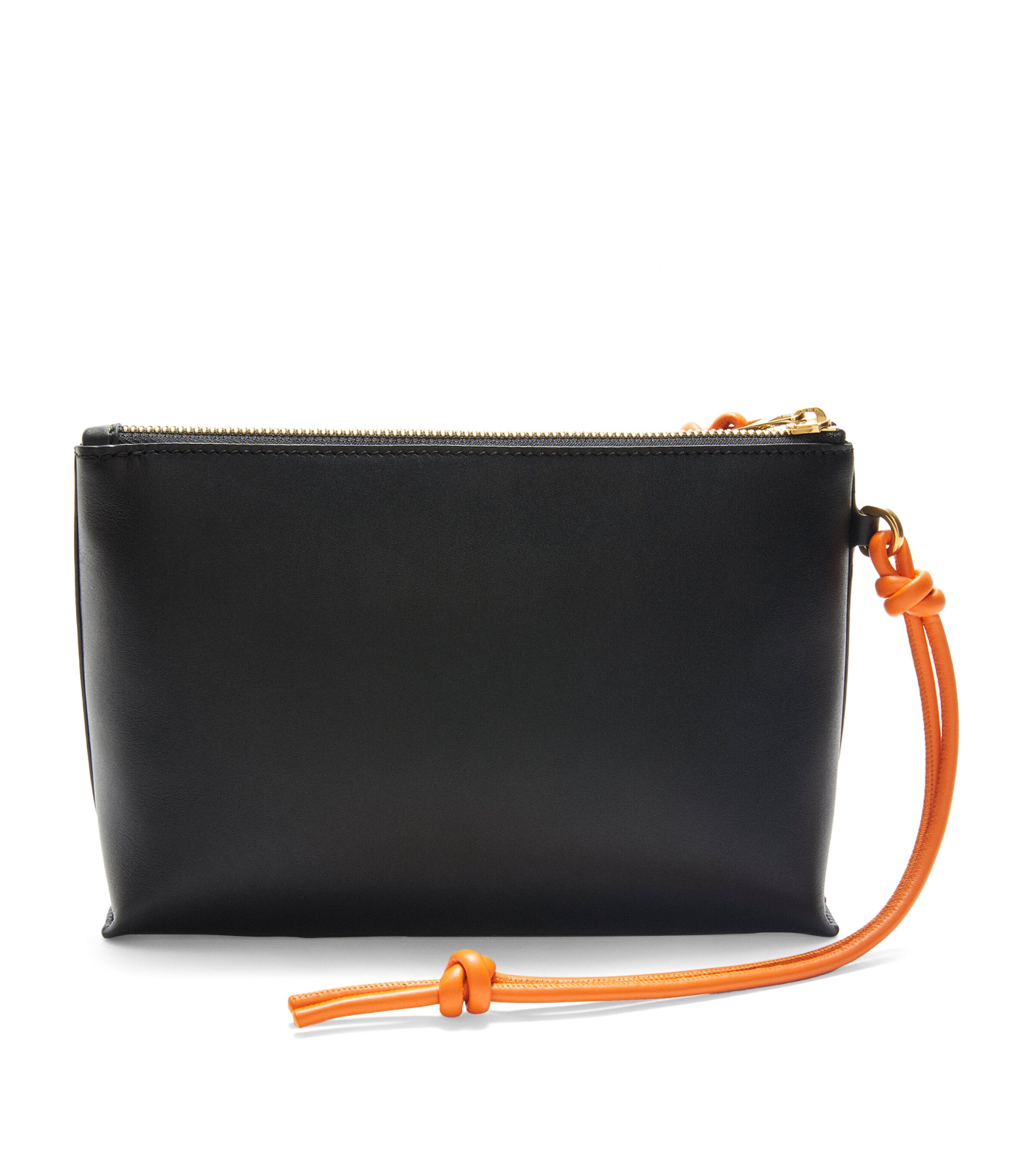 Leather Knot T Pouch BLACK/BRIGHT ORANGE Image 3