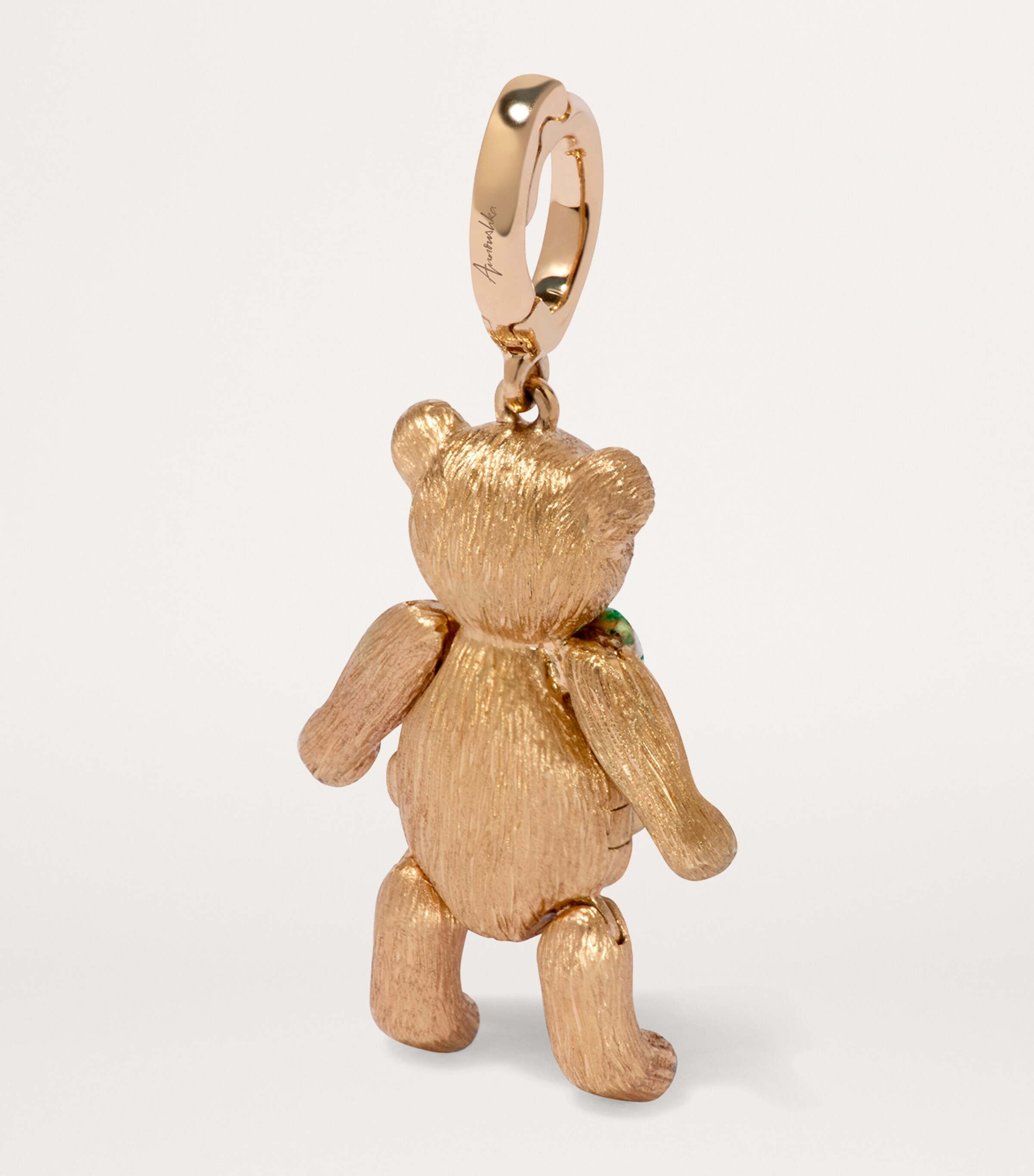 Annoushka X Harrods Yellow Gold, Diamond And Tsavorite My Life In Charms Teddy Bear Locket Charm In Gold