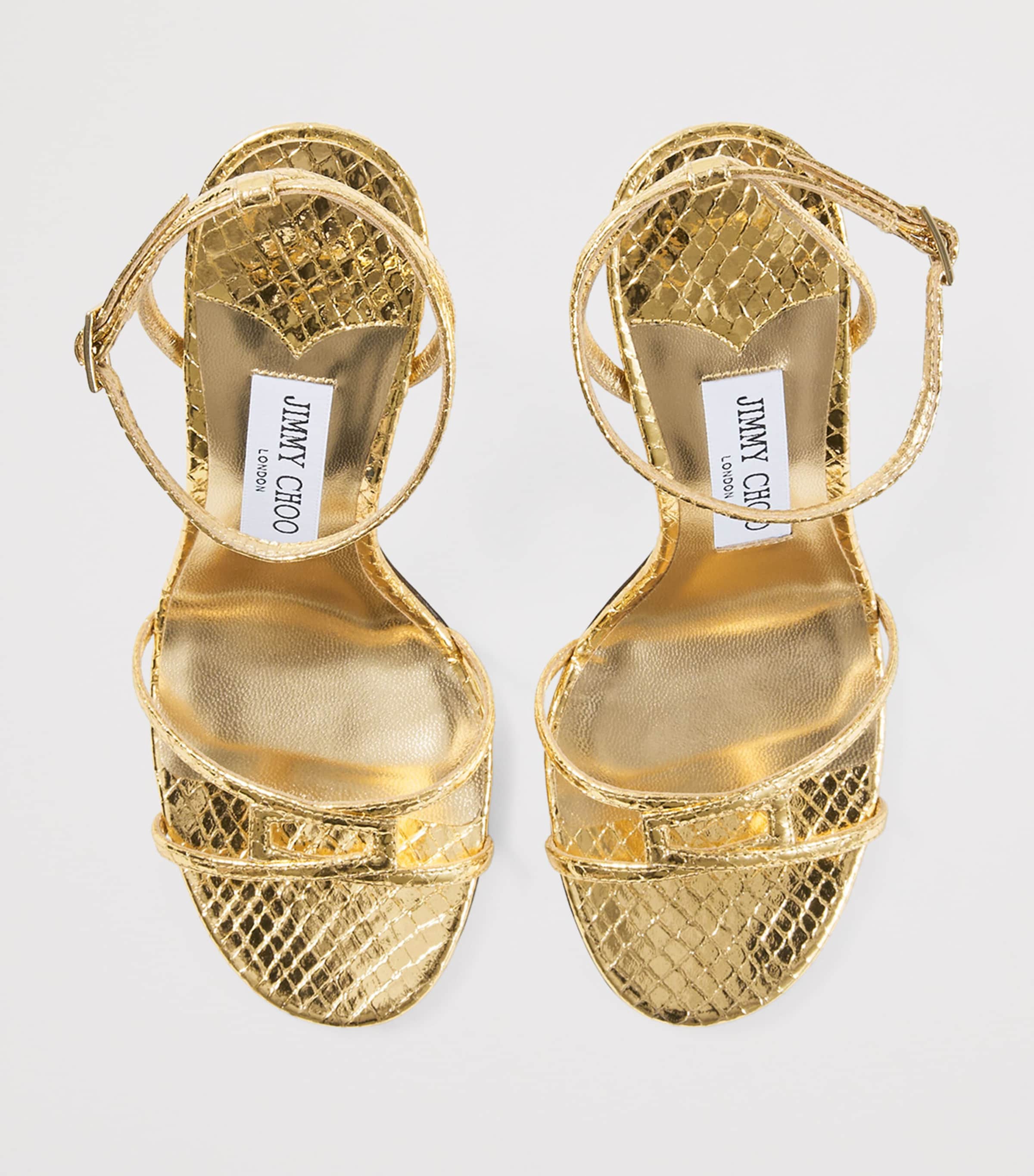 サンダル・ミュール Jimmy Choo '1998 Leo 100' sandals 1998 Leo 100 |Black Candy Wrap Leather Sandal | JIMMY CHOO