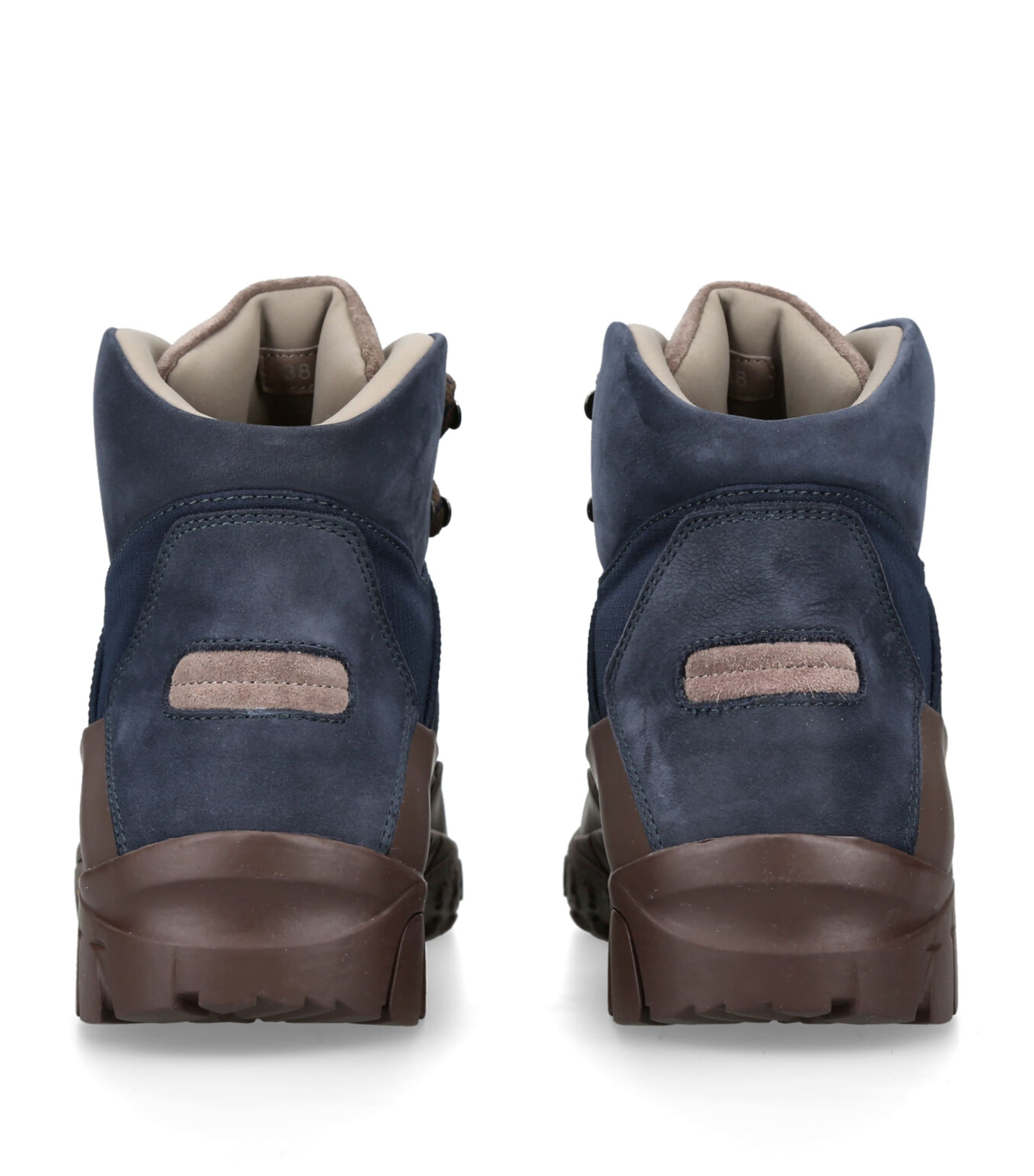 Brunello Cucinelli Suede Nylon-Trim Outdoor Boots Brown/oth Image 2