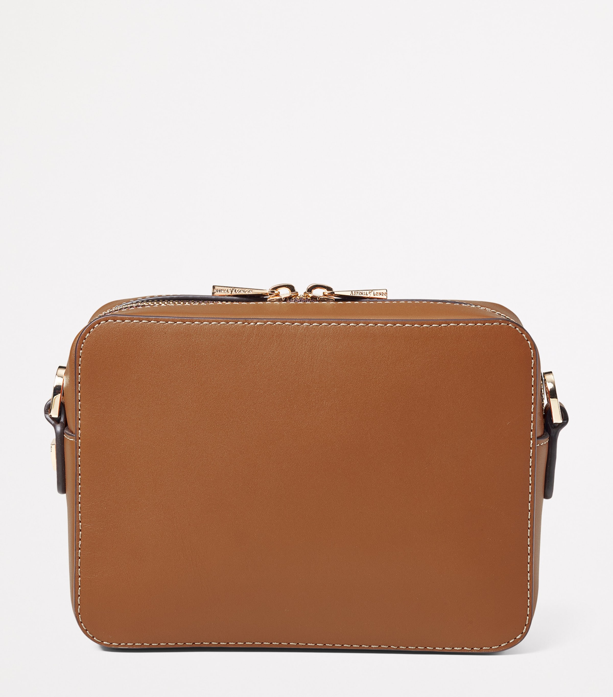 Leather Slot Weave Camera Bag TAN Image 3