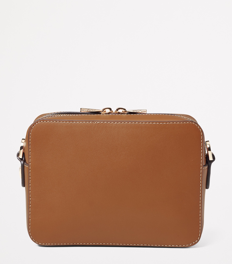 Leather Slot Weave Camera Bag TAN Image 3