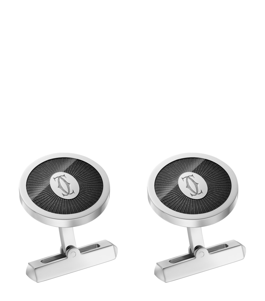 Sterling Silver Double C de Cartier Cufflinks MULTI Image 1