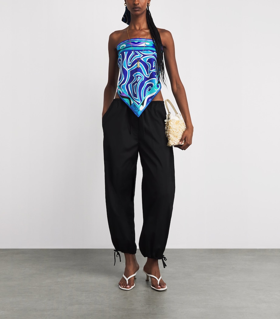 PUCCI Womens Silk Labirinto Triangle Scarf Top Image 2