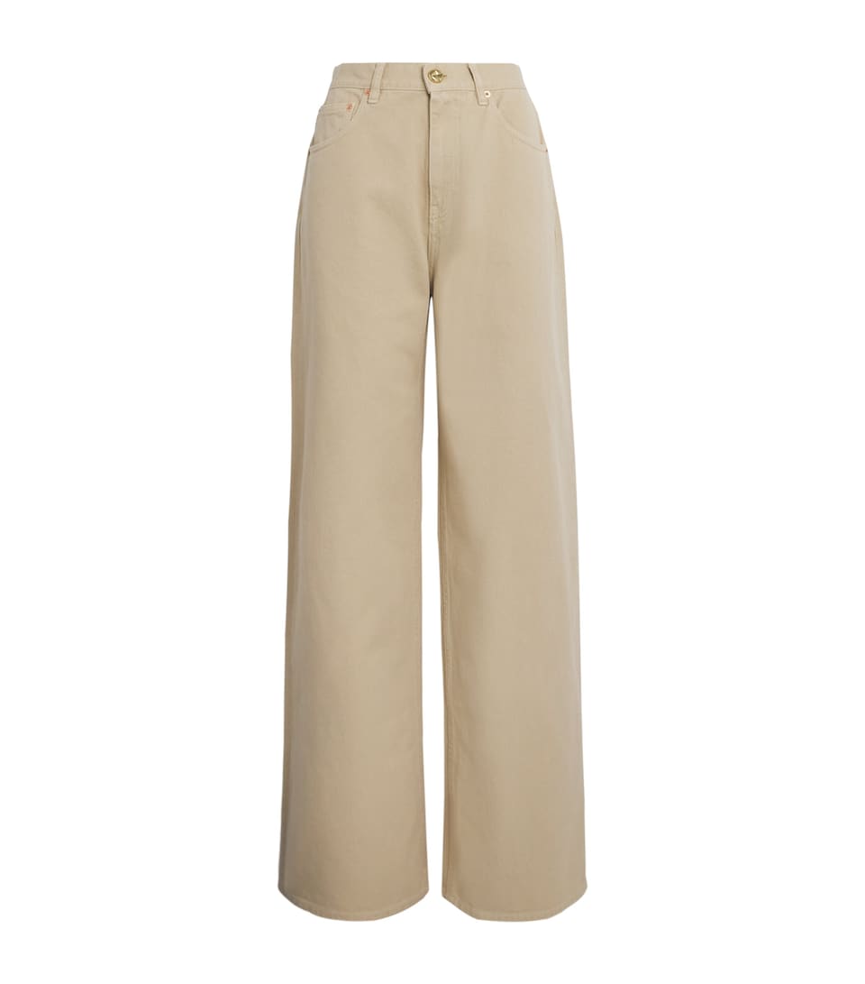 Blazé Milano Nariida Java Wide-Leg Jeans Almond