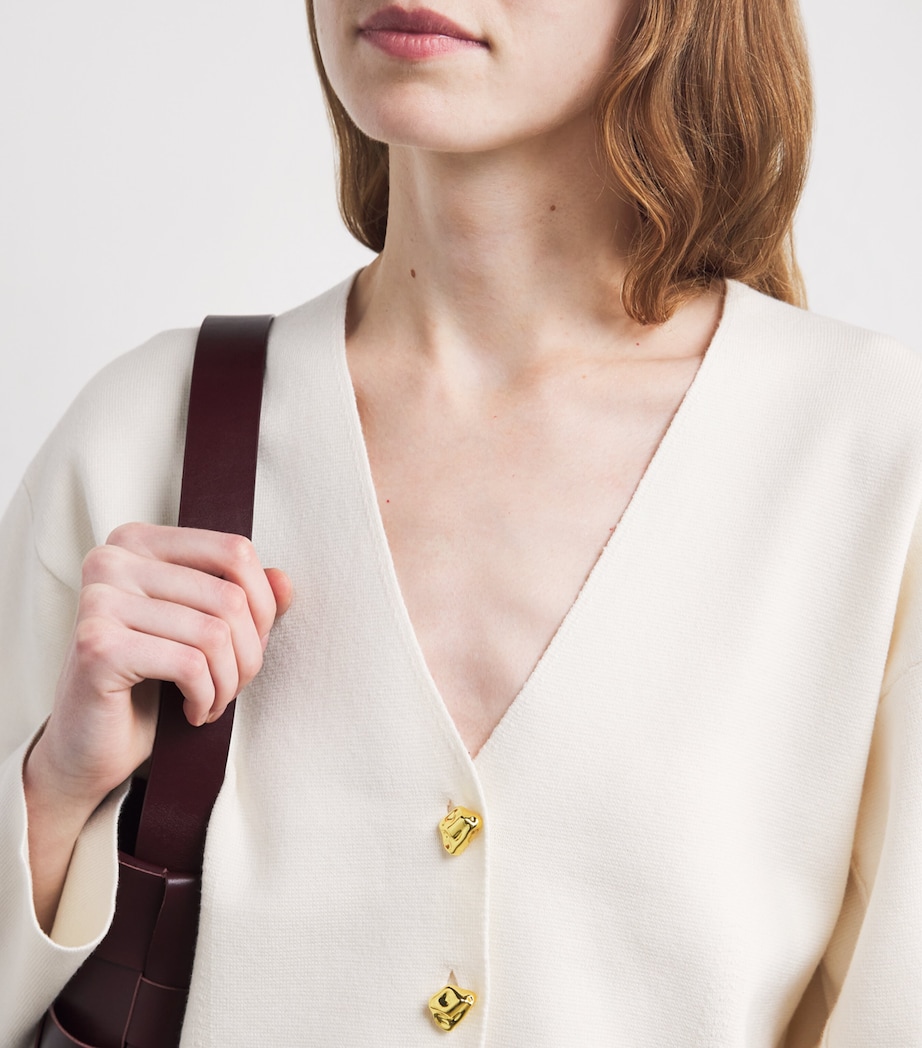 Merino Wool-Organic Cotton Cardigan CREAM Image 6