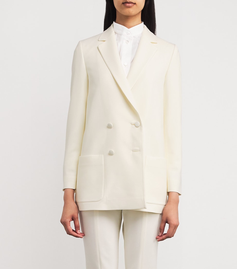 Wool-Blend Double-Breasted Blazer OFF-WHITE Image 3