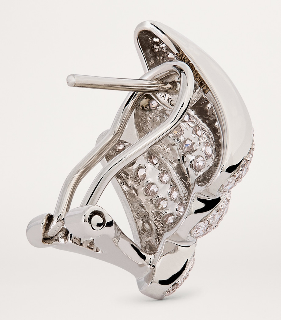 White Gold and Diamond Claire Earrings WHITE GOLD Image 4