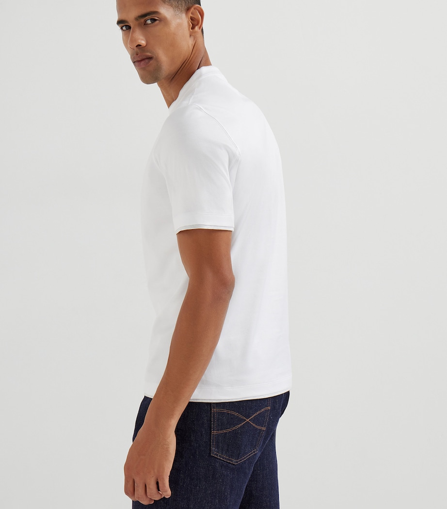 Cotton Faux-Layered T-Shirt CW787 Image 3