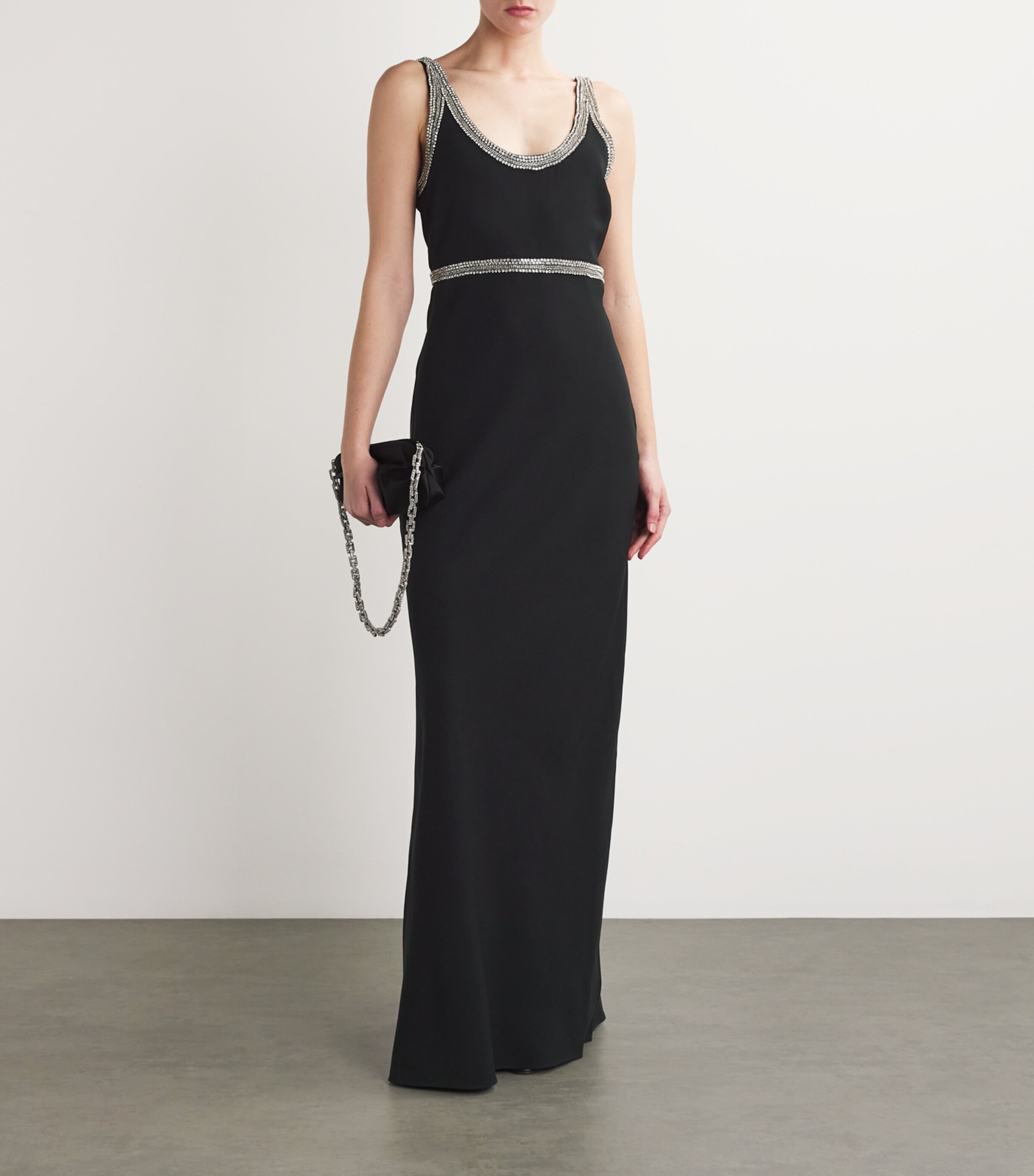 Veronica Beard Black Bead-Trim Flores Maxi Dress | Harrods US