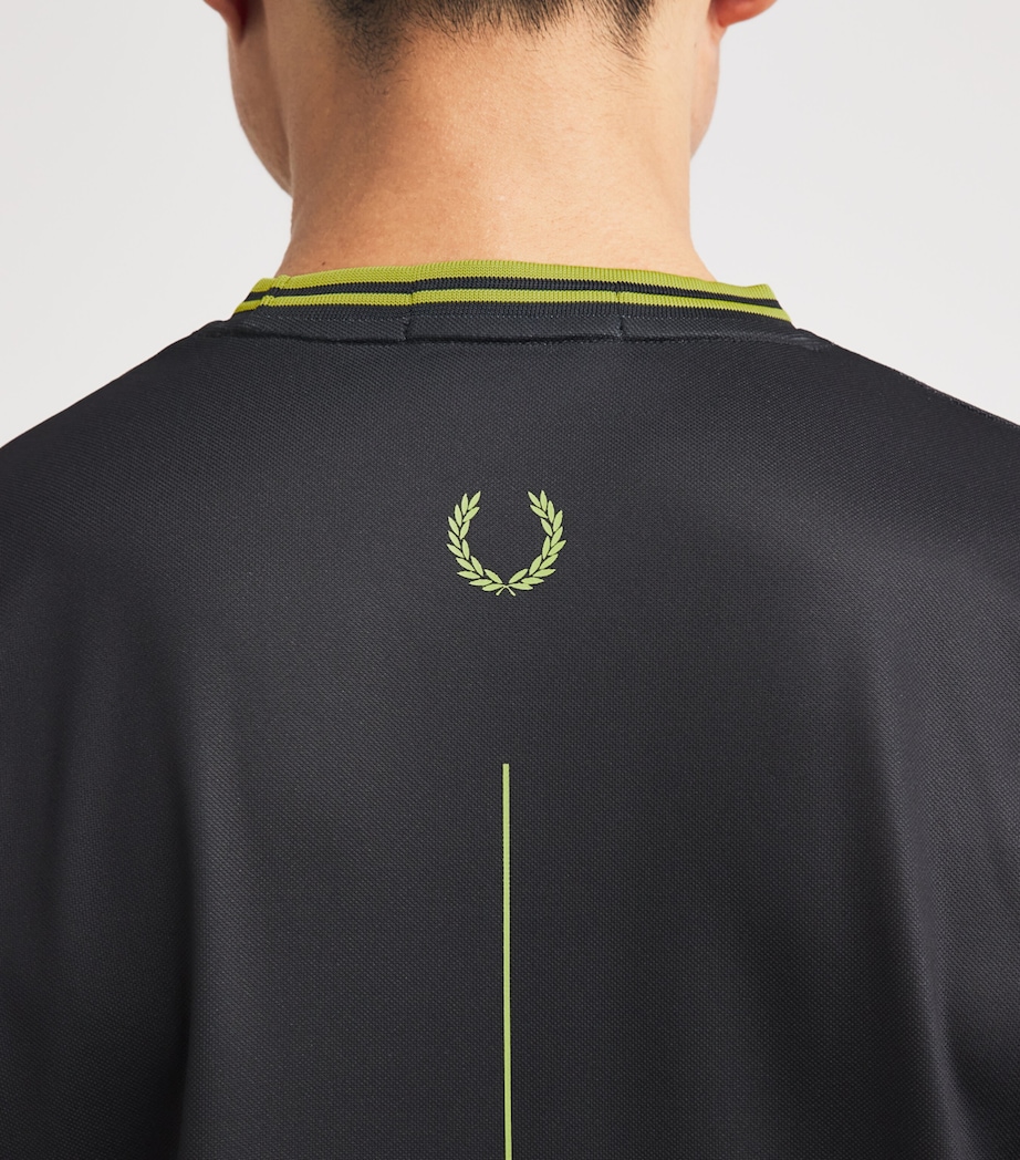 Fred Perry Mens Tennis Print Anchor T-Shirt Anchor Grey Image 3