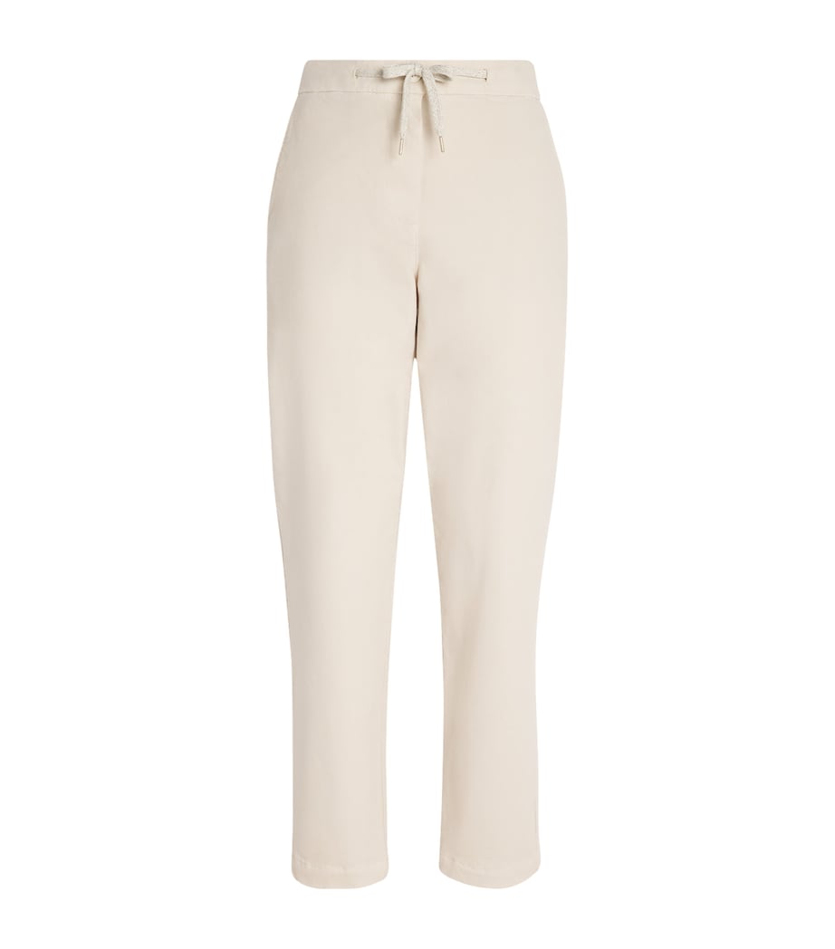 Cotton-Blend Drawstring Trousers SABBIA Image 1