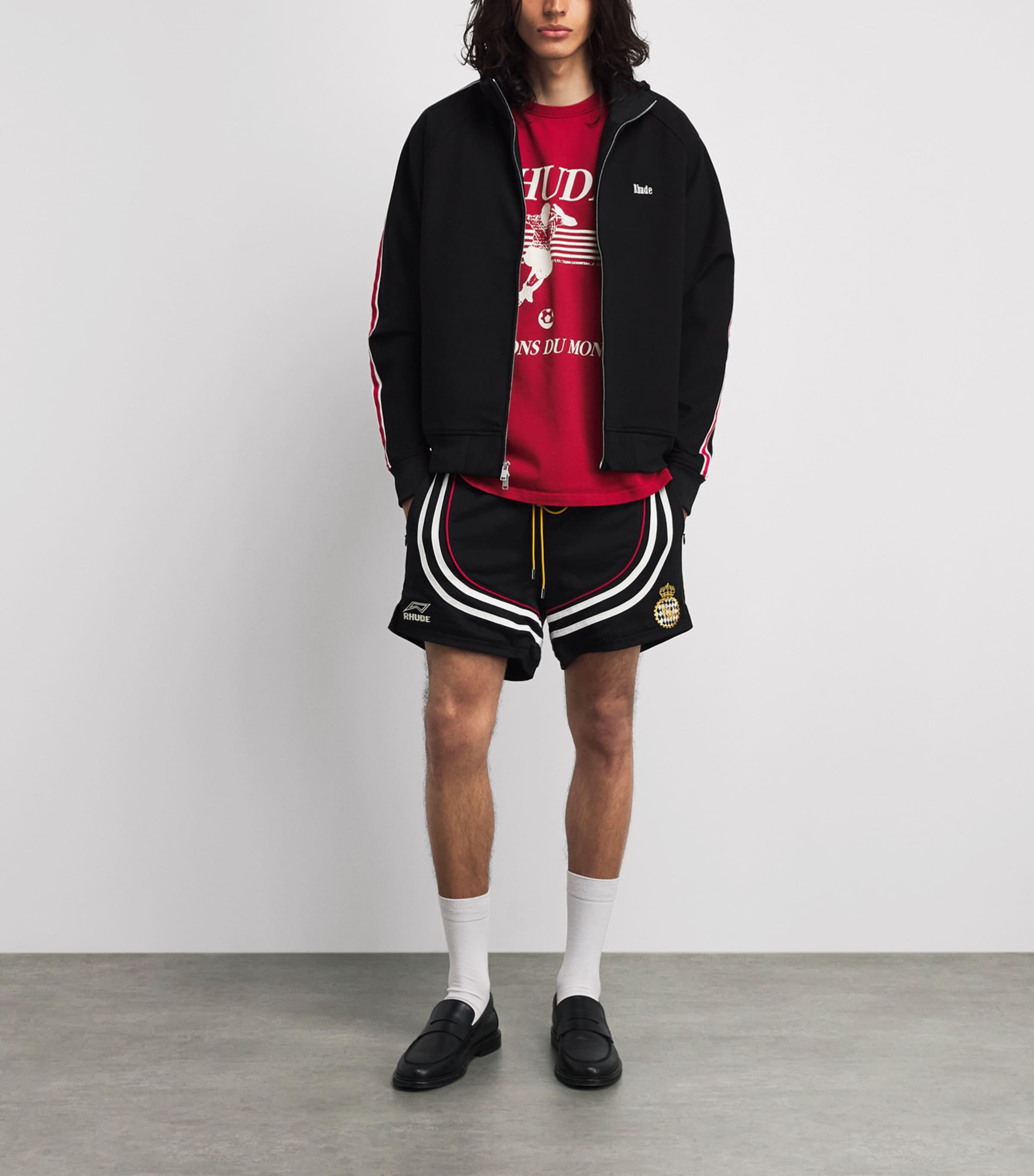 Rhude Mens Cotton Set Piece T-Shirt Vntg Red/wht Image 2