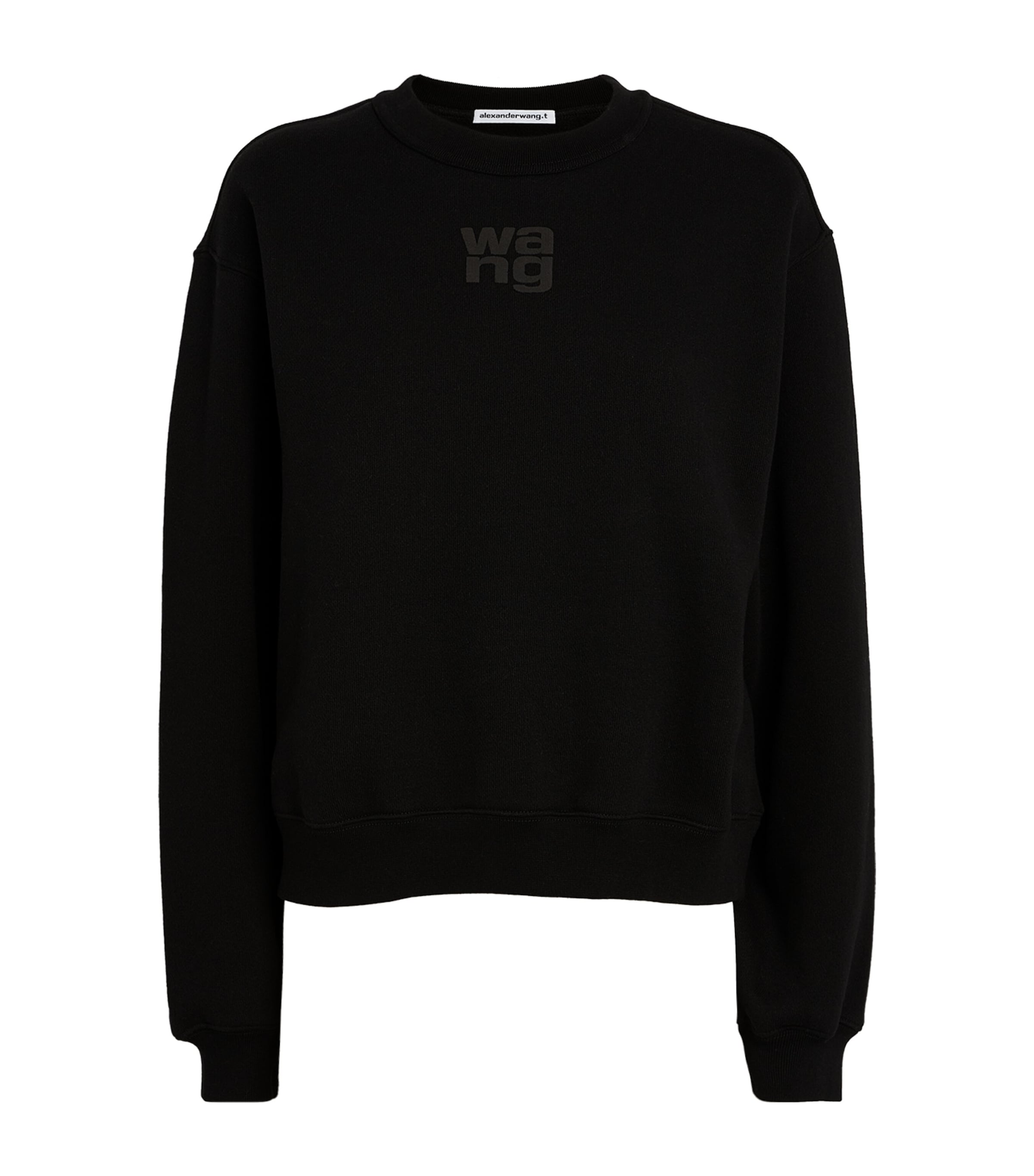 Alexander Wang Puff Print Terry Sweatshirt In Black