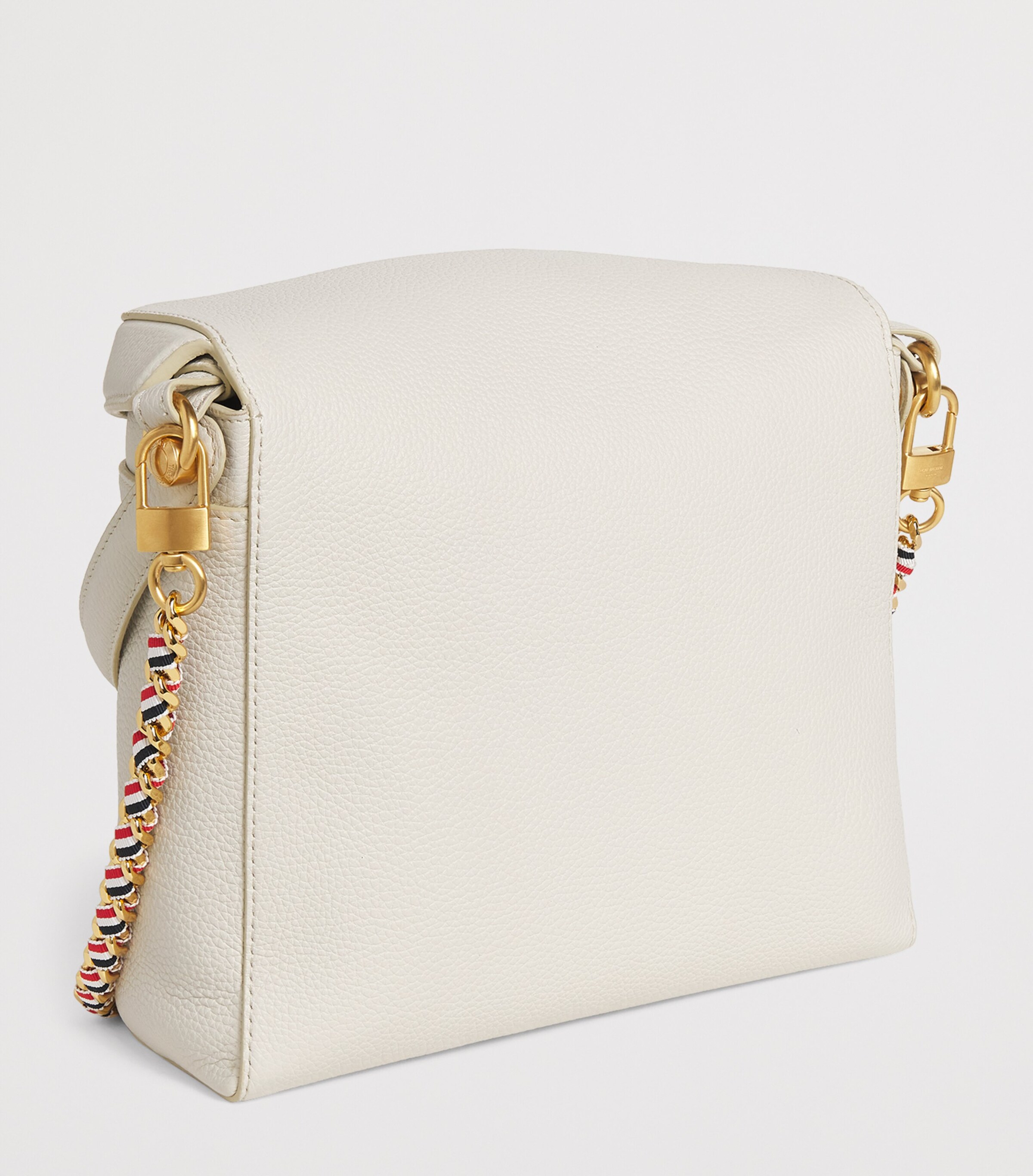 Pebble Leather Box Bag OFF WHITE Image 3