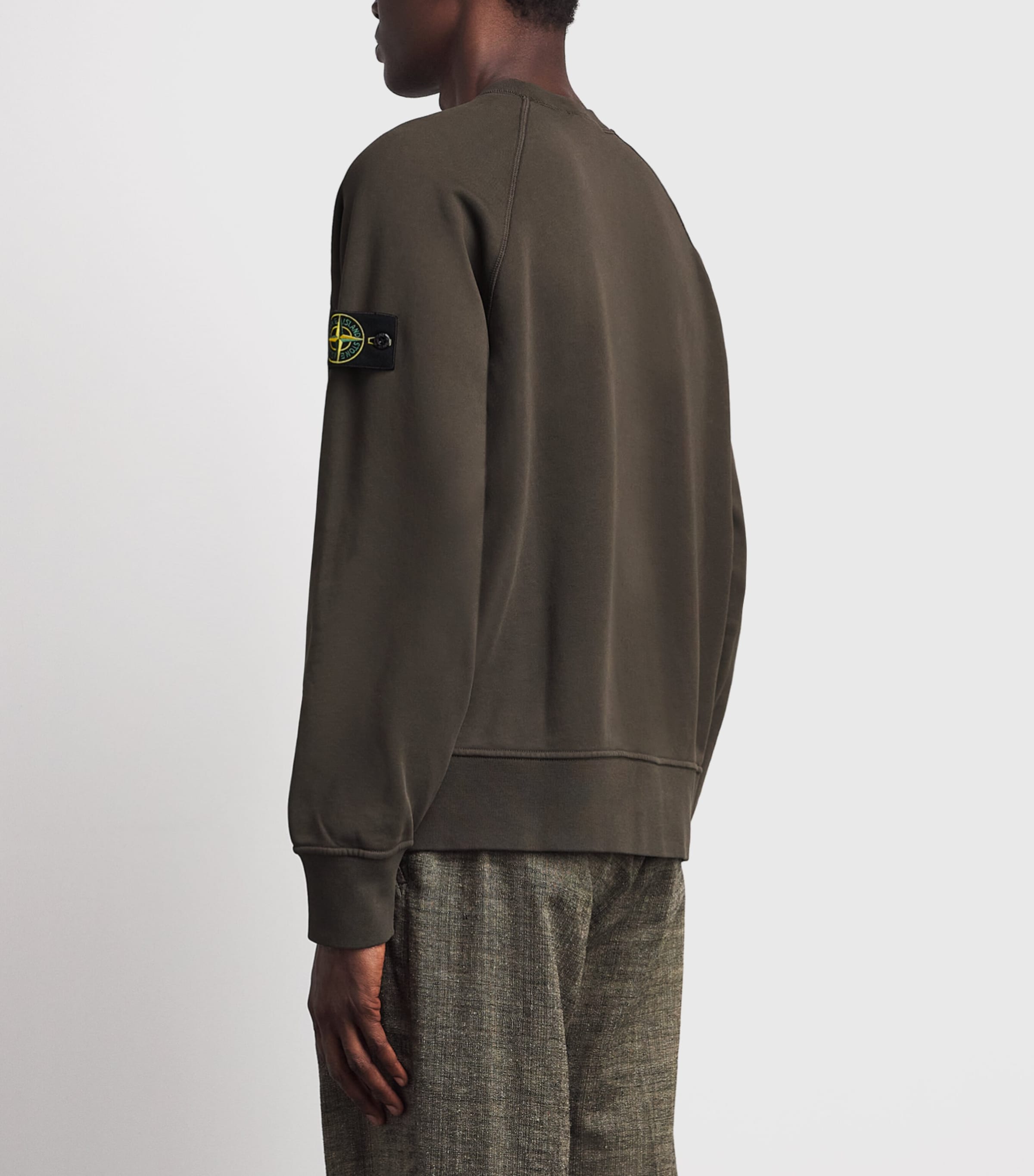 Stone Island Mens Cotton Compass Logo Sweatshirt Image 5