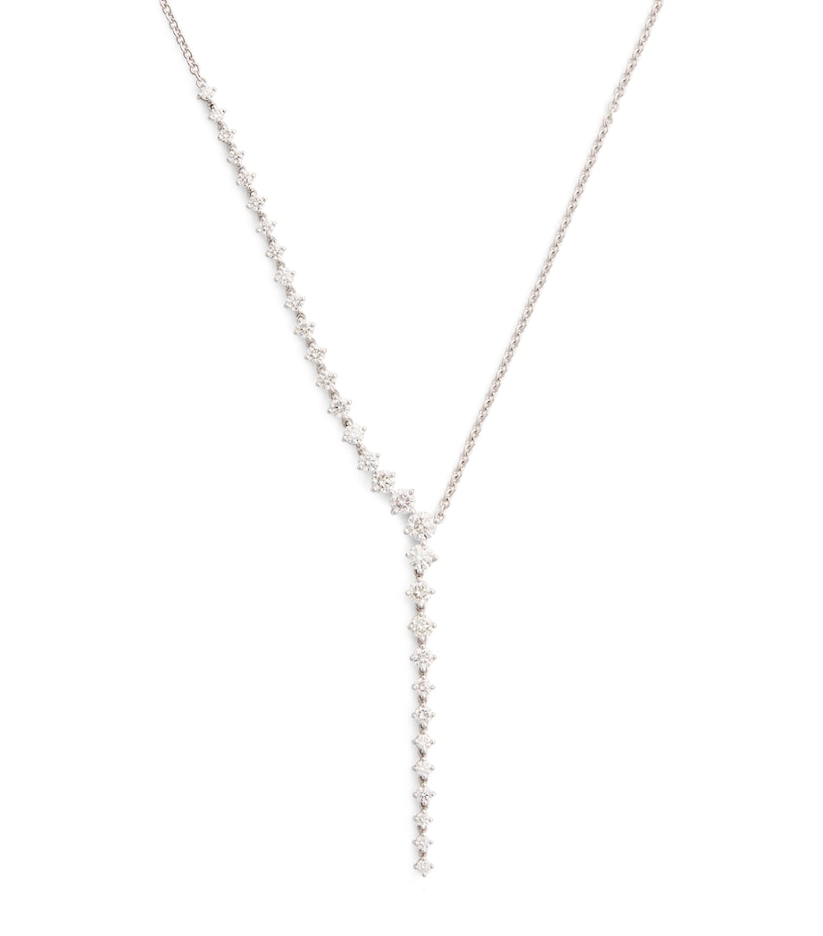 Melissa Kaye White Gold and Diamond Aria Cascade Necklace White Gold Image 1