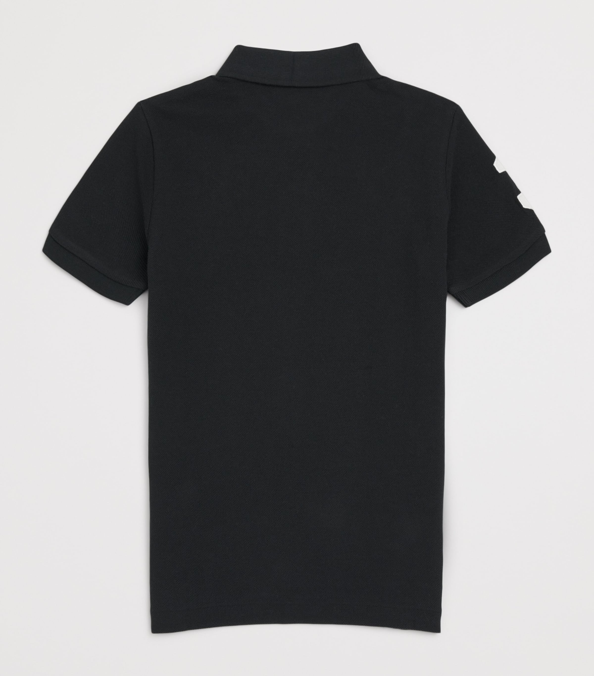 ★関税込み★ POLO RALPH LAUREN BLACK COTTON T-SHIRT Black T-shirt with contrast logo embroidery brand POLO RALPH
