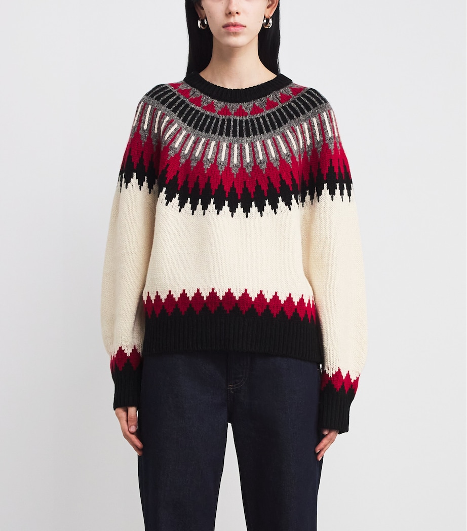 Wool-Cashmere Fair Isle Sweater AUTHENTC CREAM MULTI Image 3