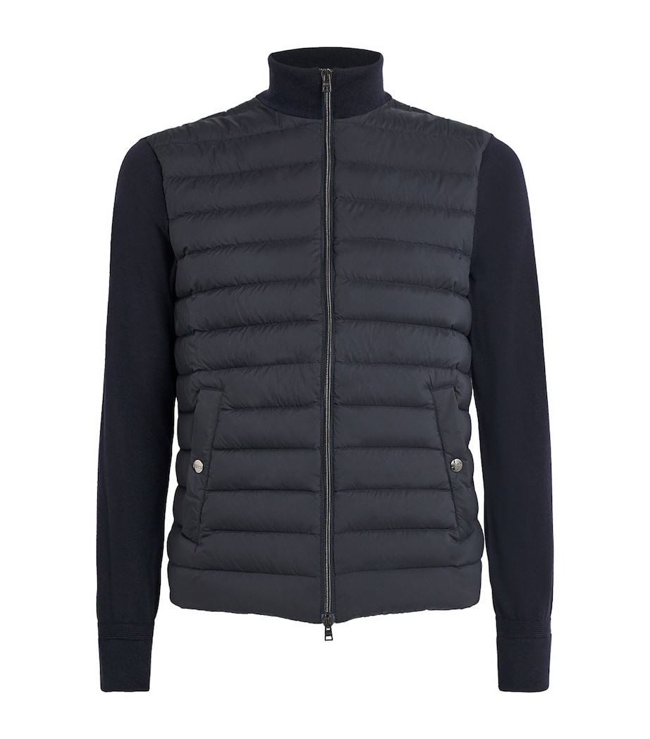 Virgin Wool-Silk Padded Jacket 9280BLU NAVY Image 1