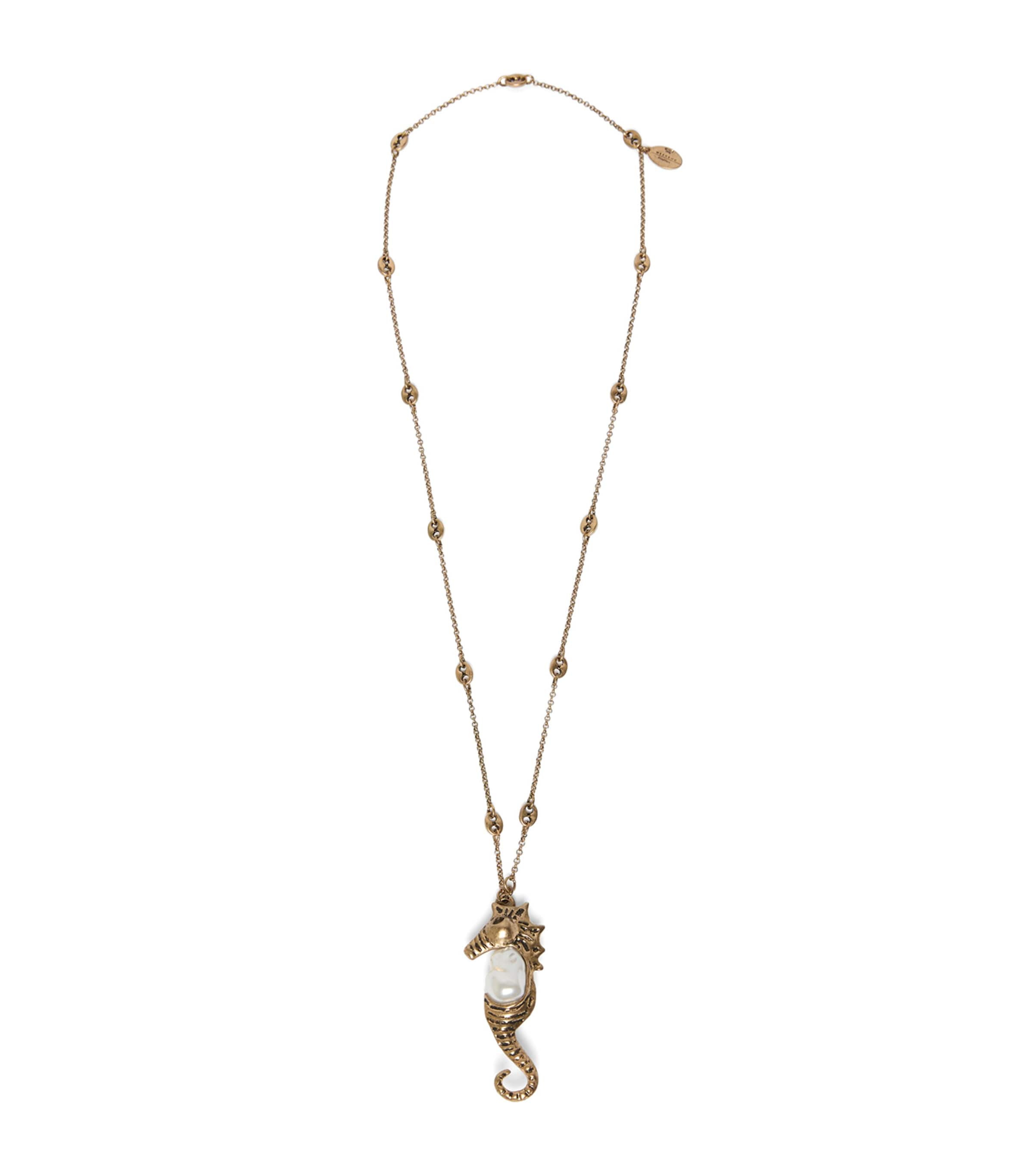 Weekend Max Mara Seahorse Pendant Necklace Gold Image 1