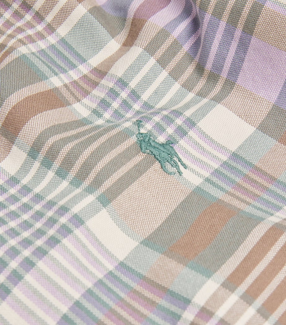 Cotton Madras Oxford Shirt GREEN Image 5