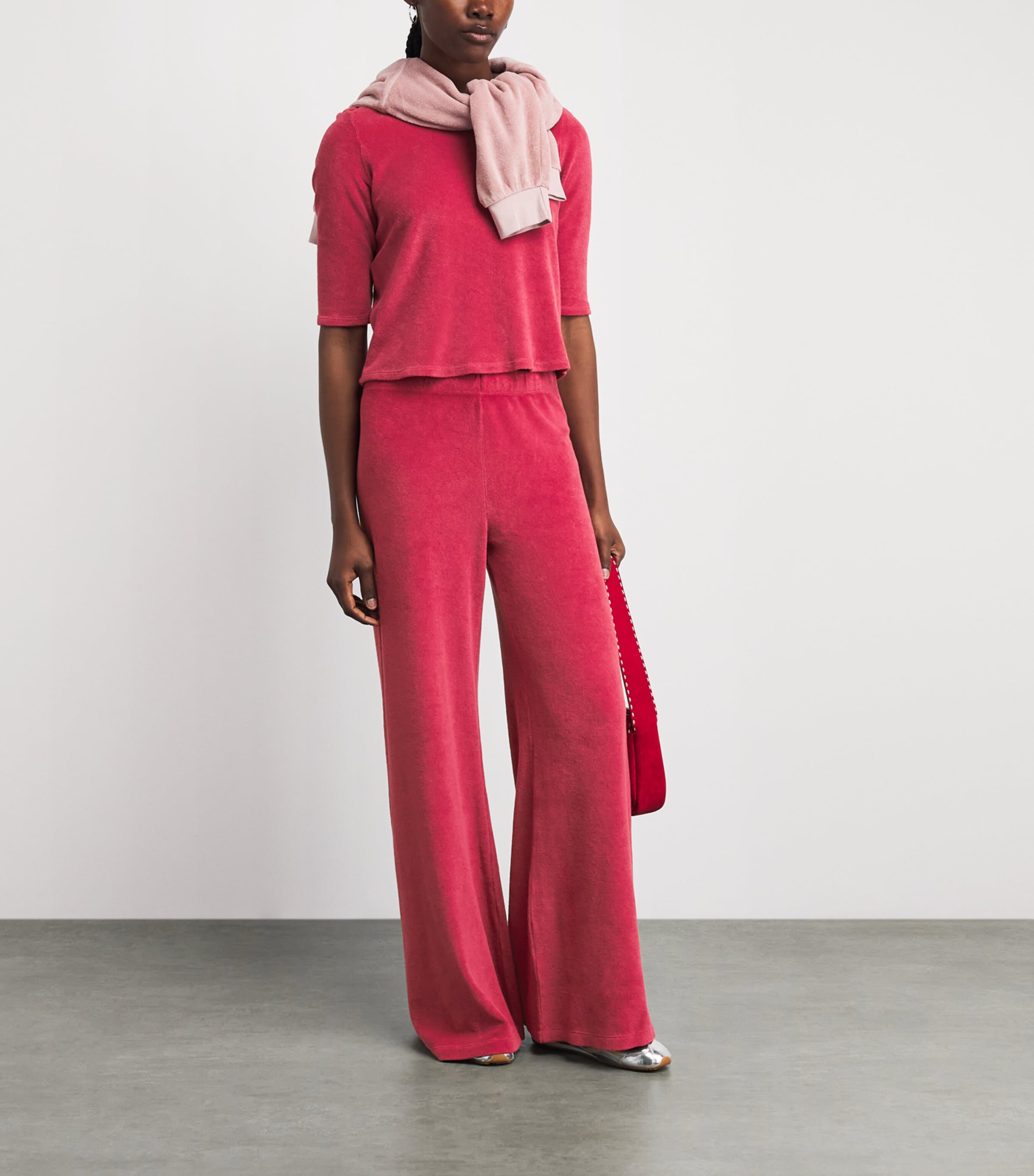 Suzie Kondi Womens Cotton-Blend Zephyra Sweatpants Framboise Image 2