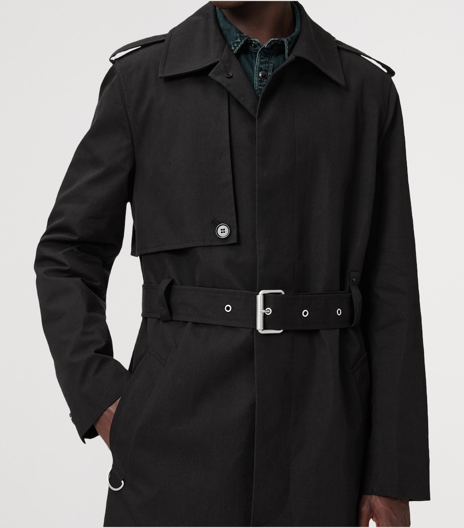 Cotton-Blend Bastille Trench Coat BLACK Image 8