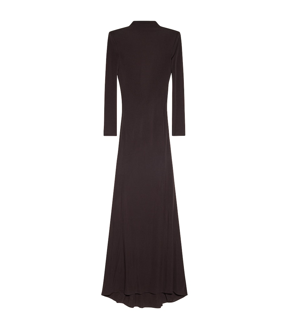 TOM FORD Womens Knitted Back Cut-Out Maxi Dress Edb Image 1