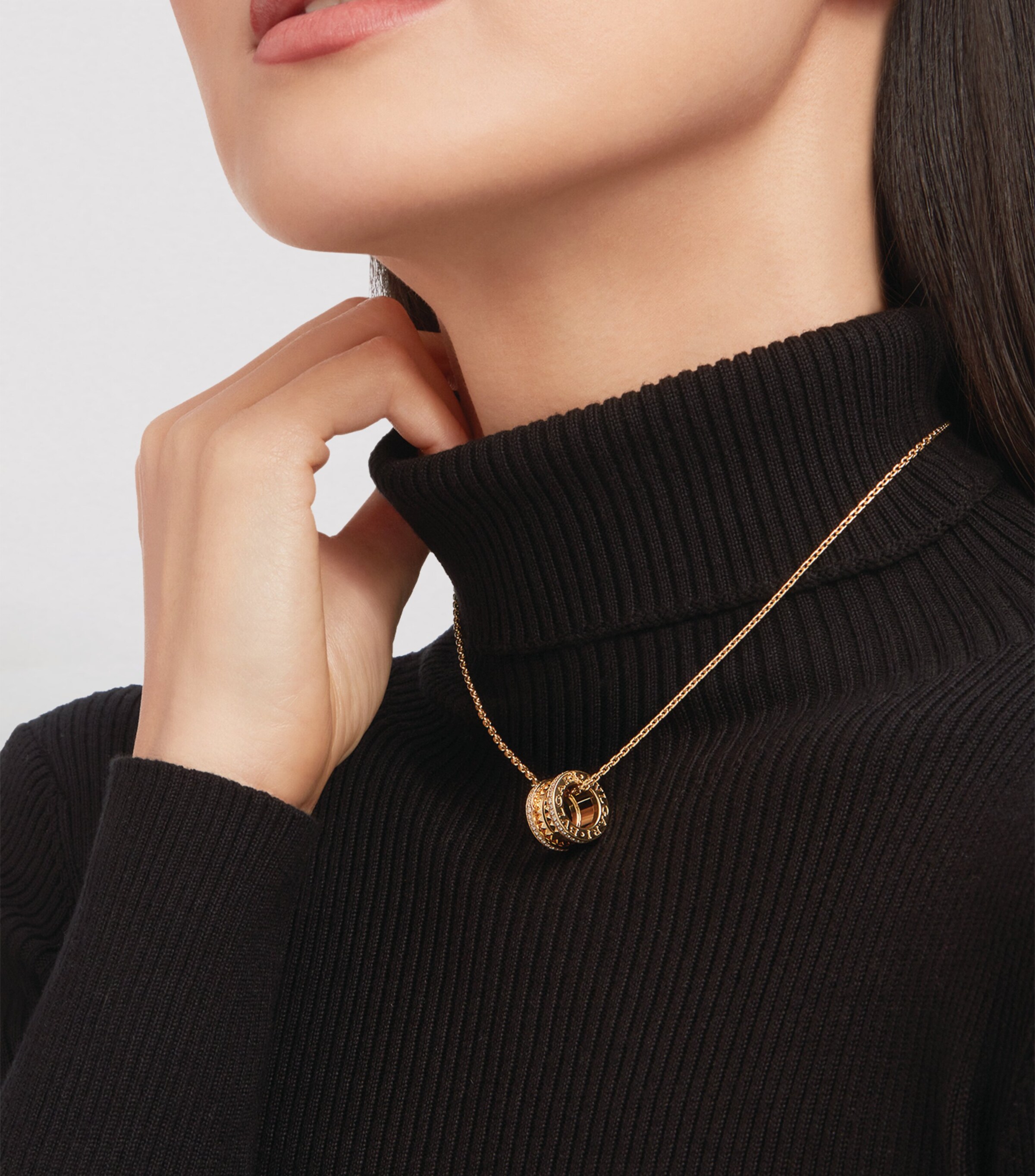 Bvlgari Yellow Gold and Diamond B.zero1 Necklace Yellow Gold Image 3