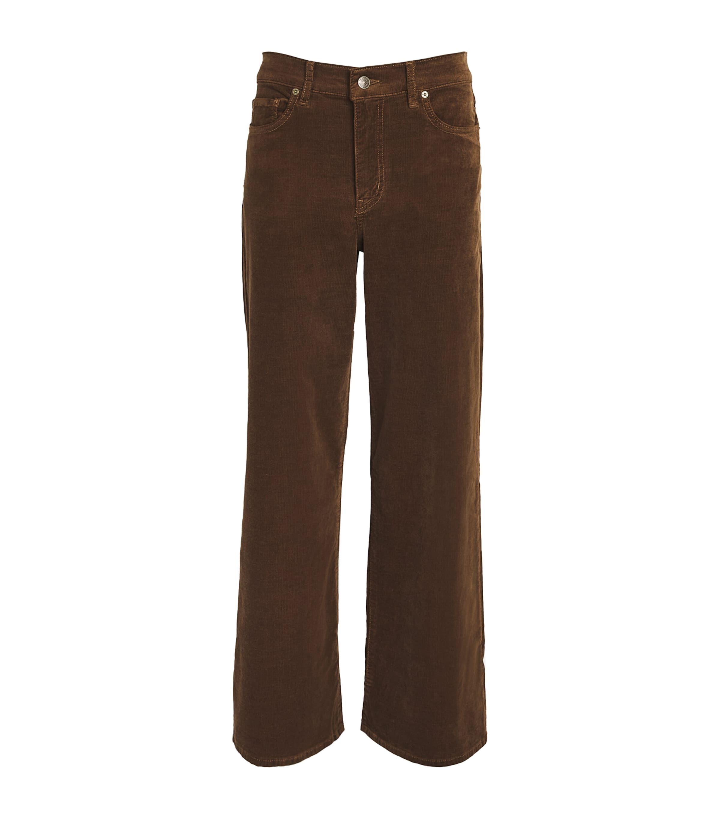 Frame Corduroy Le Slim Palazzo Trousers In Brown