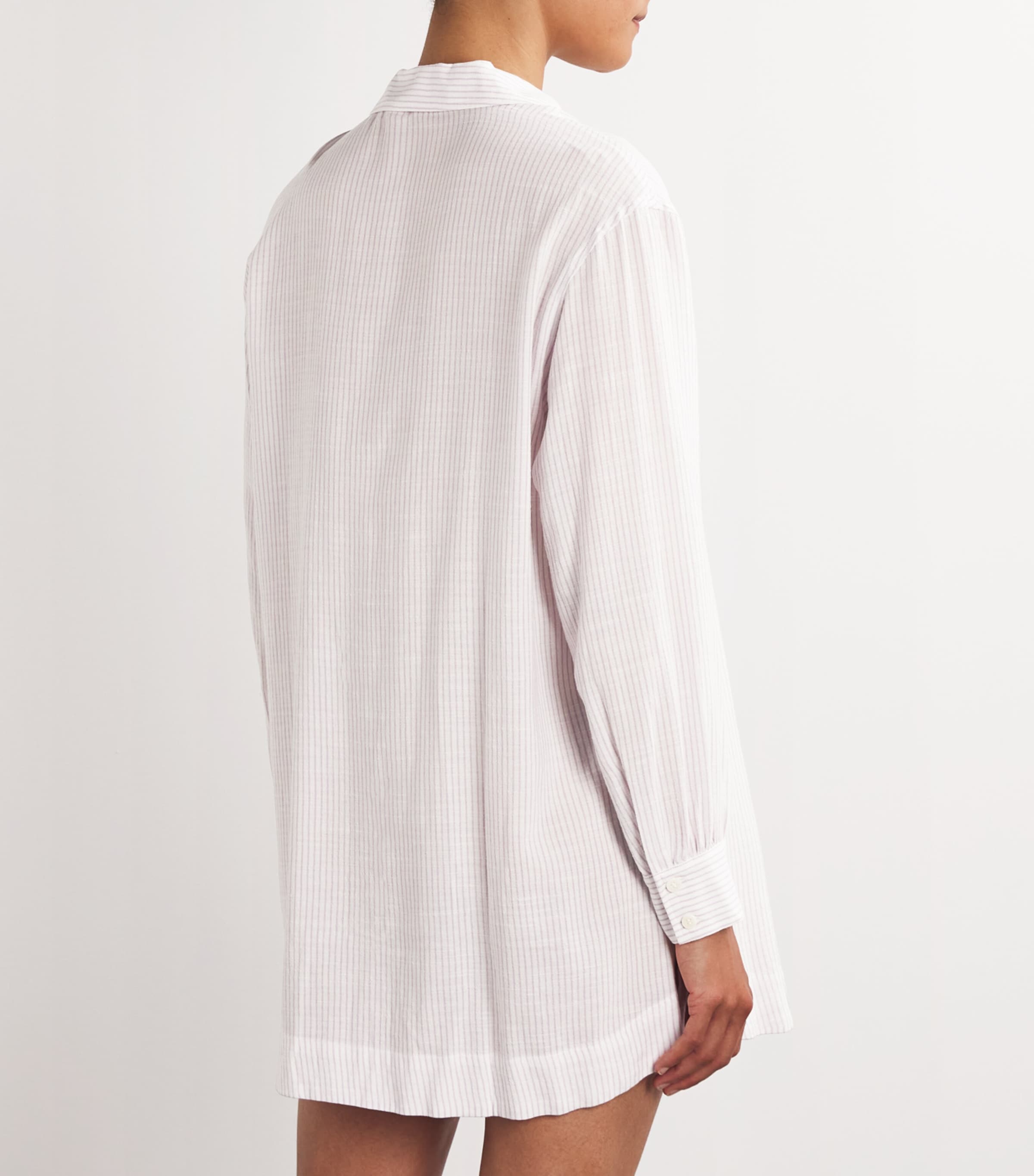 Eberjey Cotton-blend Nautico Nightshirt In White