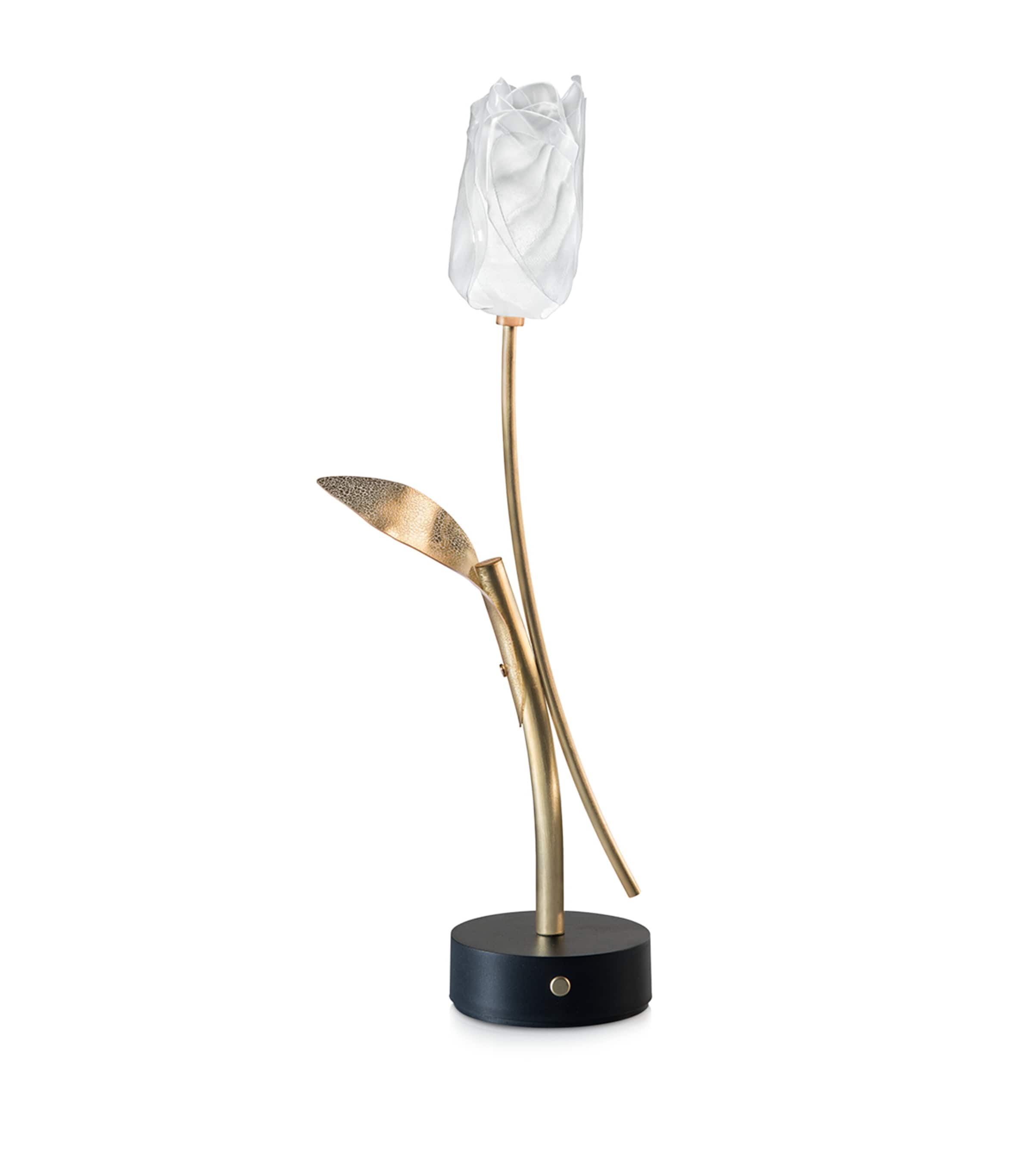 Tulip Battery Table Lamp WHITE & GOLD Image 4
